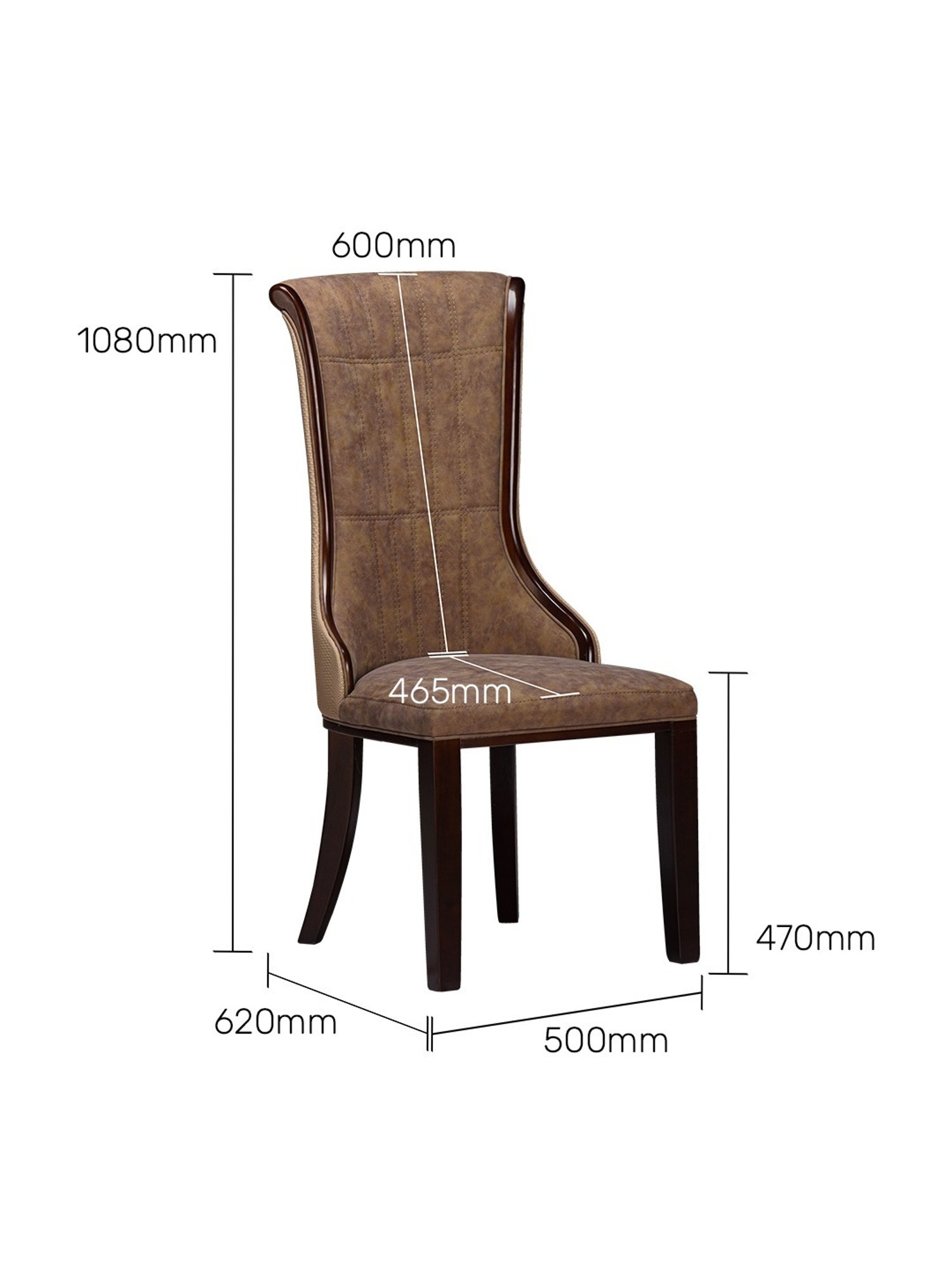 Durian Sabrina Modern Brown & Beige Premium Leatherette Dining Chair