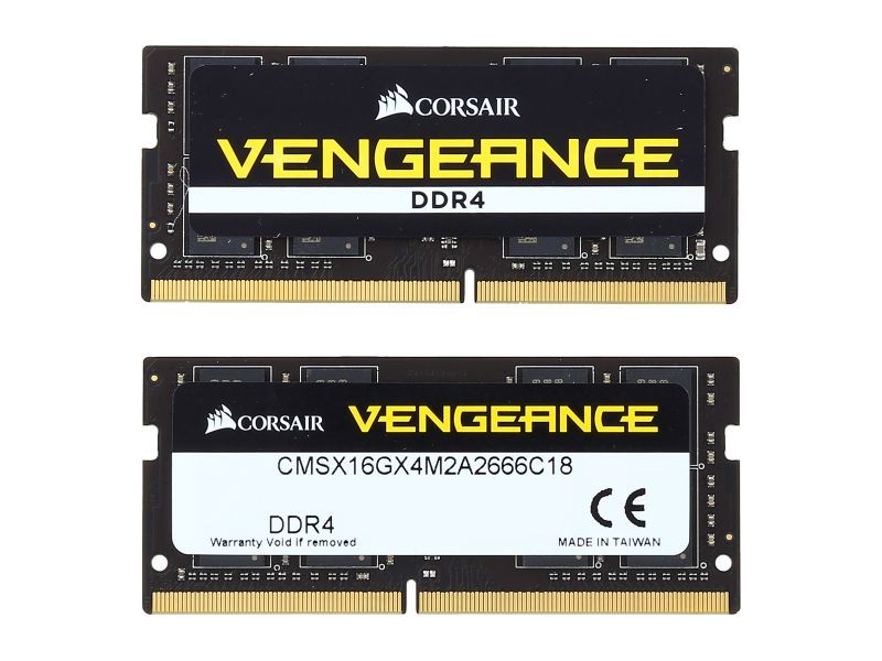 CORSAIR Vengeance 16GB (2 x 8GB) 260-Pin DDR4 SO-DIMM DDR4 2666 (PC4 21300) Laptop Memory Model CMSX16GX4M2A2666C18