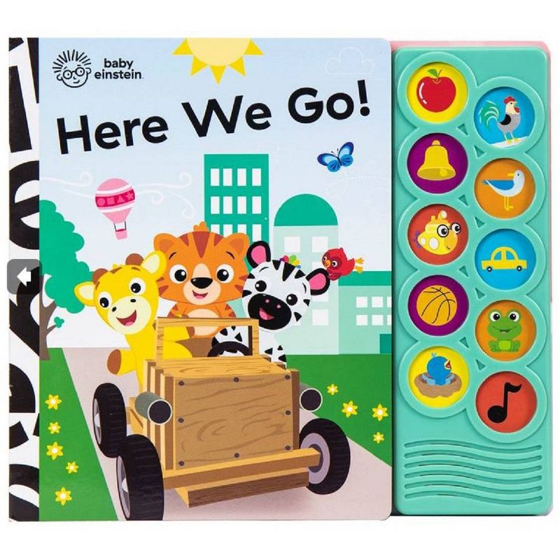 Baby Einstein - Here We Go! Listen and Learn 10-Button Sound Board Book - by Emily Skwish