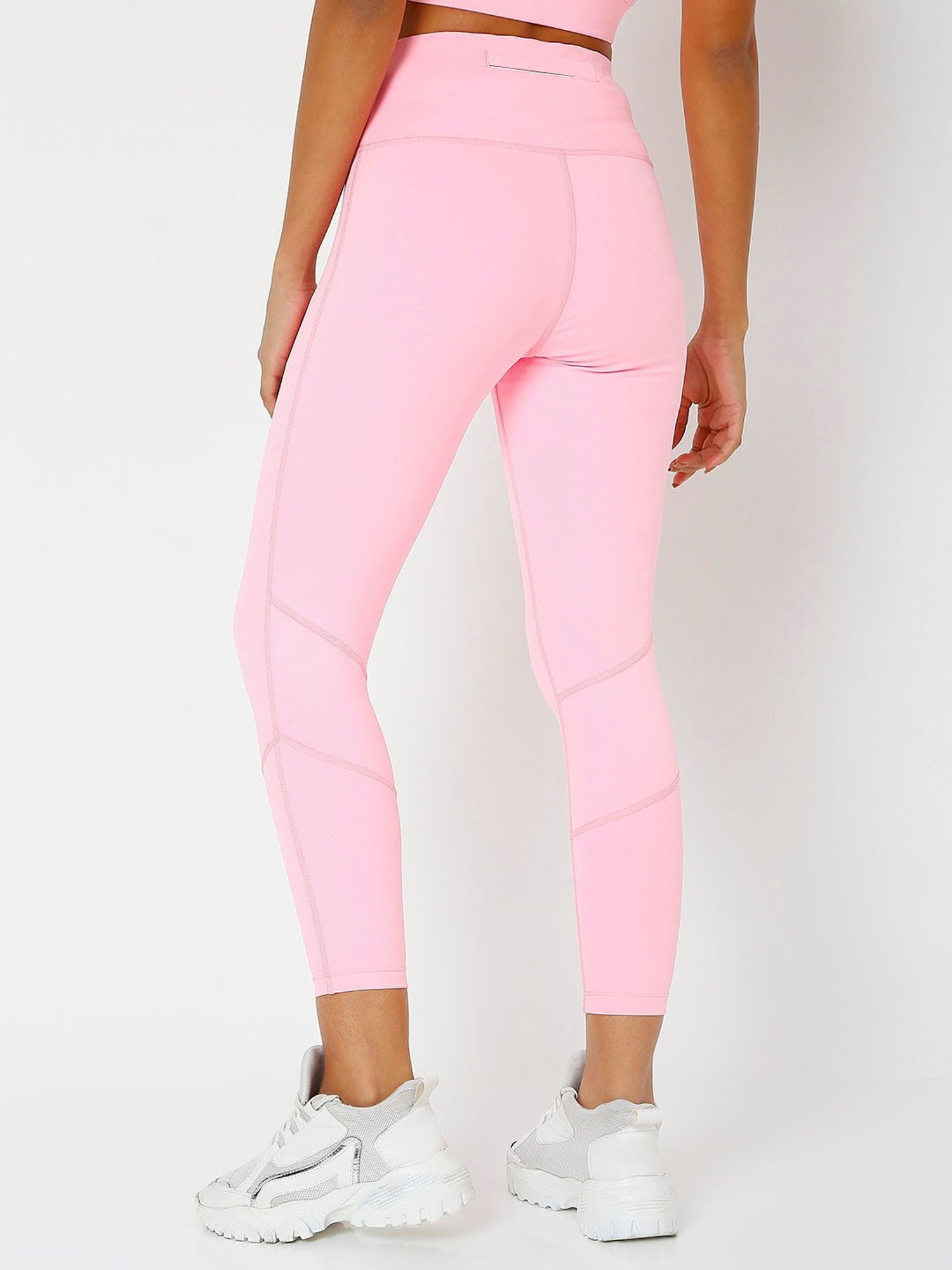 SILVERTRAQ Baby Pink Logo Print Leggings