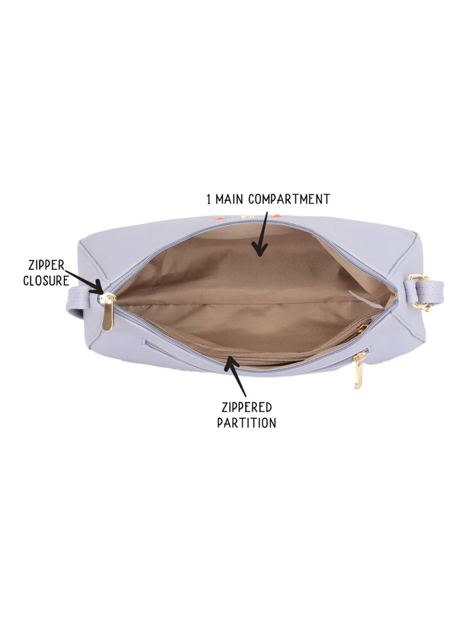 Baggit Purple Medium Hobo Bag