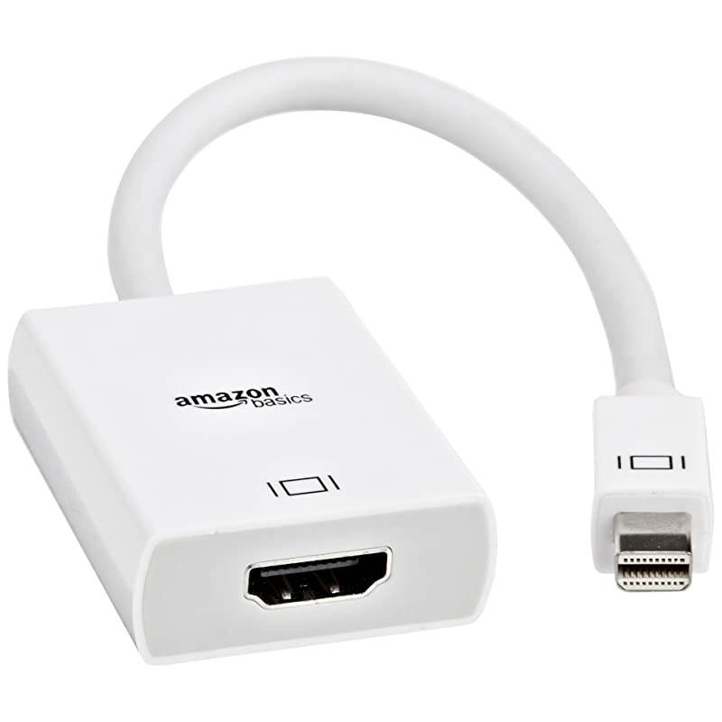 Basics Mini DisplayPort Thunderbolt to HDMI Display Adapter, Compatible with Apple iMac, Macbook - Pack of 10