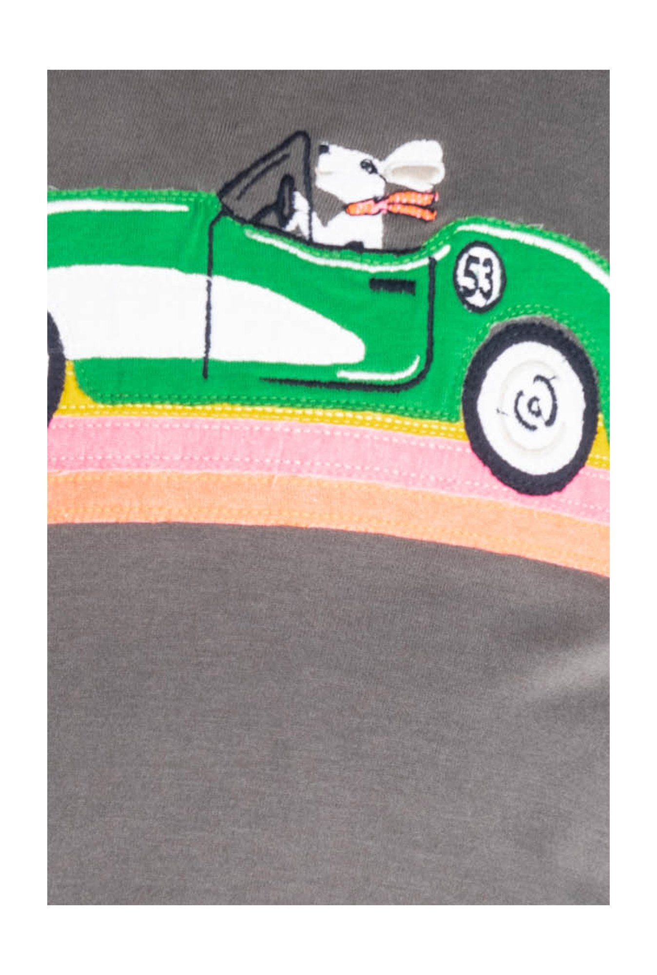 Cherry Crumble By Nitt Hyman Boys Grey Applique T-Shirt