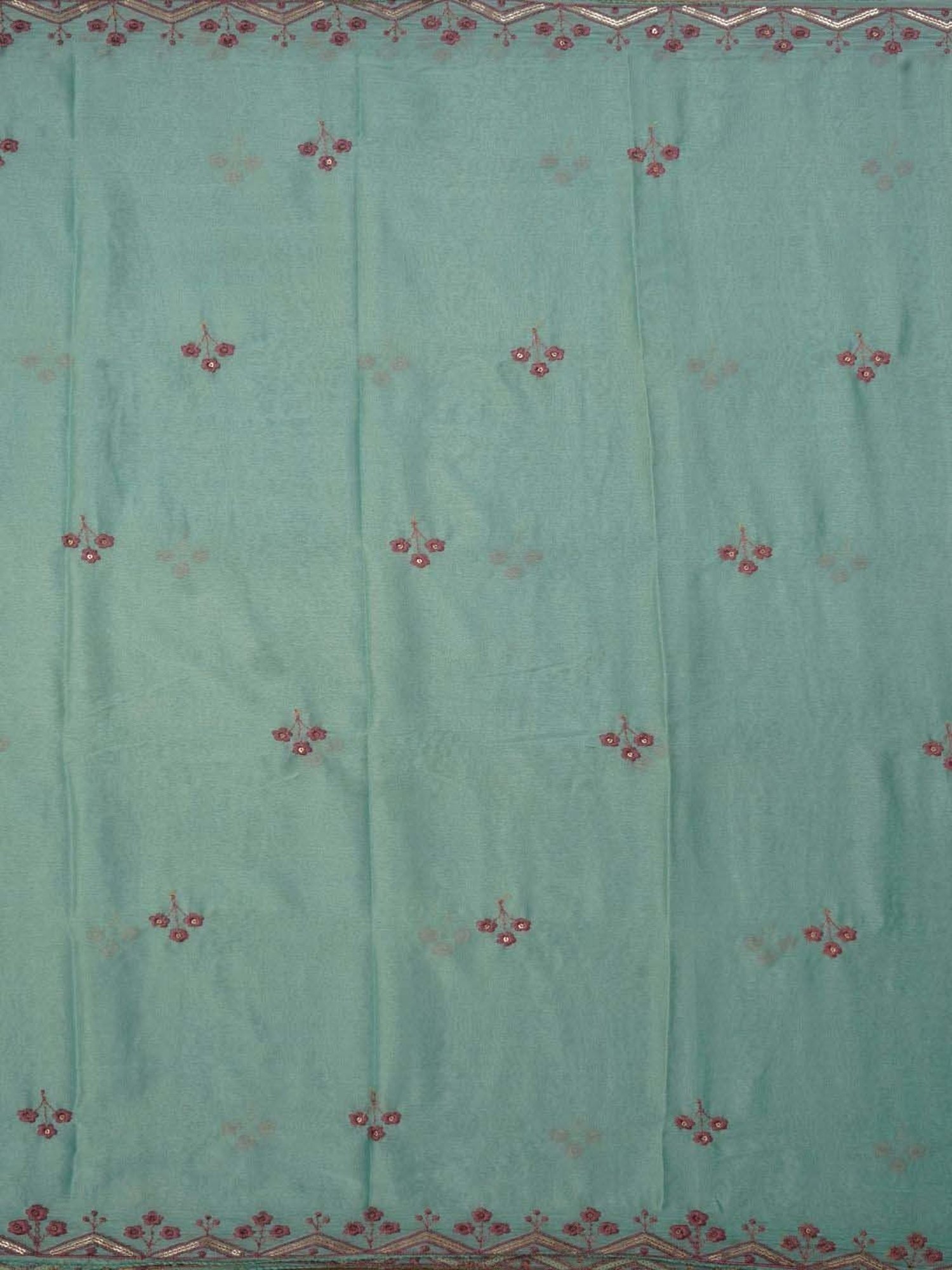 Jaipur Kurti Blue Embroidered Unstitched Dress Material