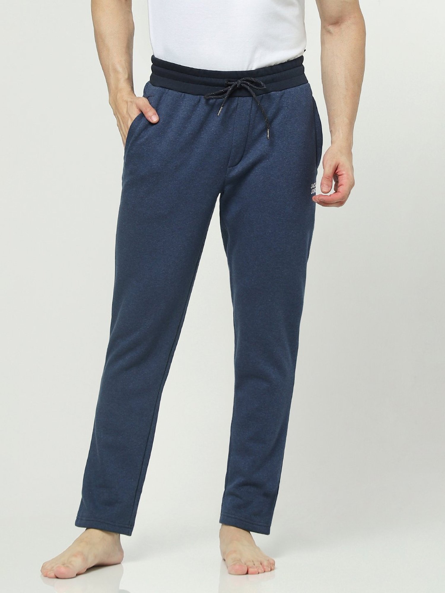 Jack & Jones Navy Regular Fit Cotton Lounge Pants