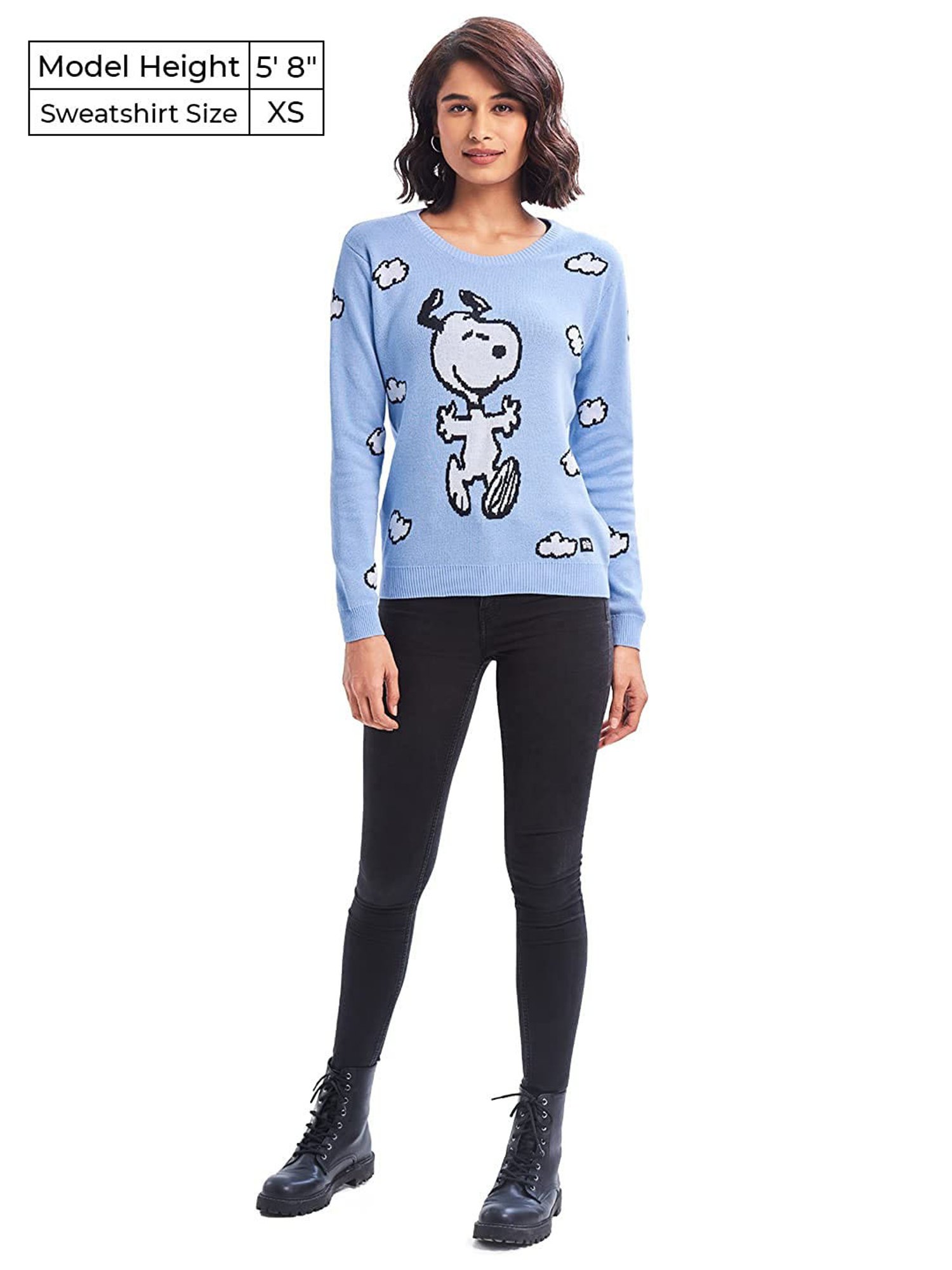 The Souled Store Blue Regular Fit Sweater