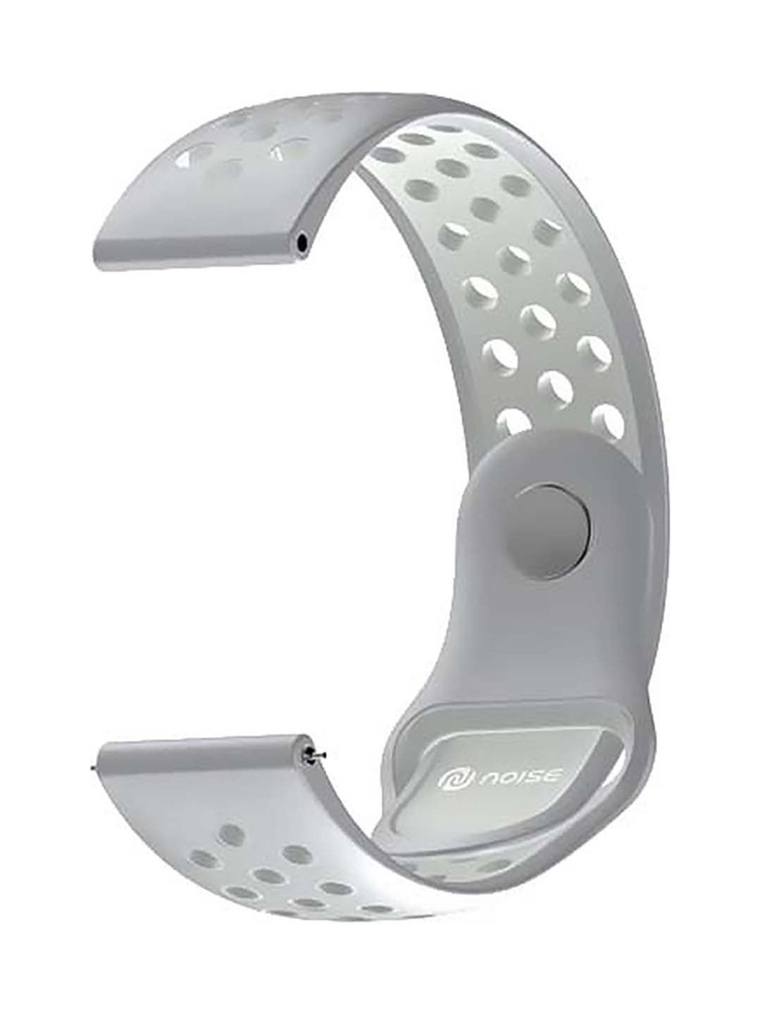 Noise 22 mm (Sport Edition) Double Color Silicone Smartwatch Strap (Silver and White)