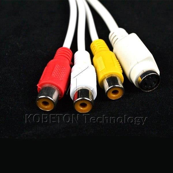 KEBIDU VGA to S Video 3 RCA Female Converter Composite TV AV Out Converter Cable Adapter Connector for PC Laptop Tablet Notebook