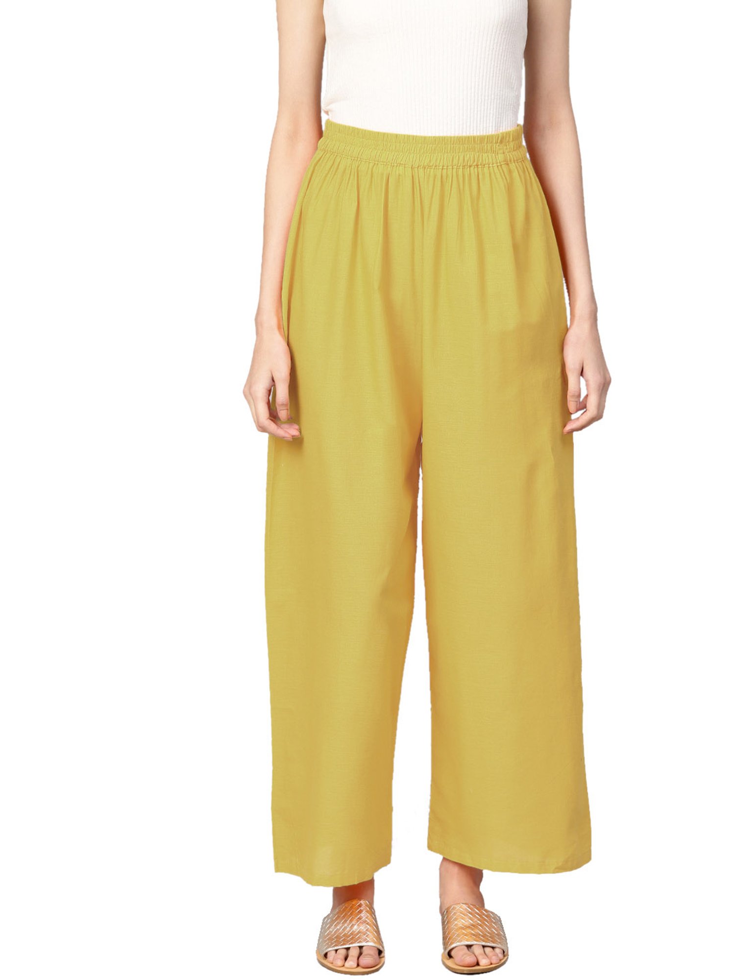 N-Gal Multicolor Flared Fit Palazzos (Pack Of 2)