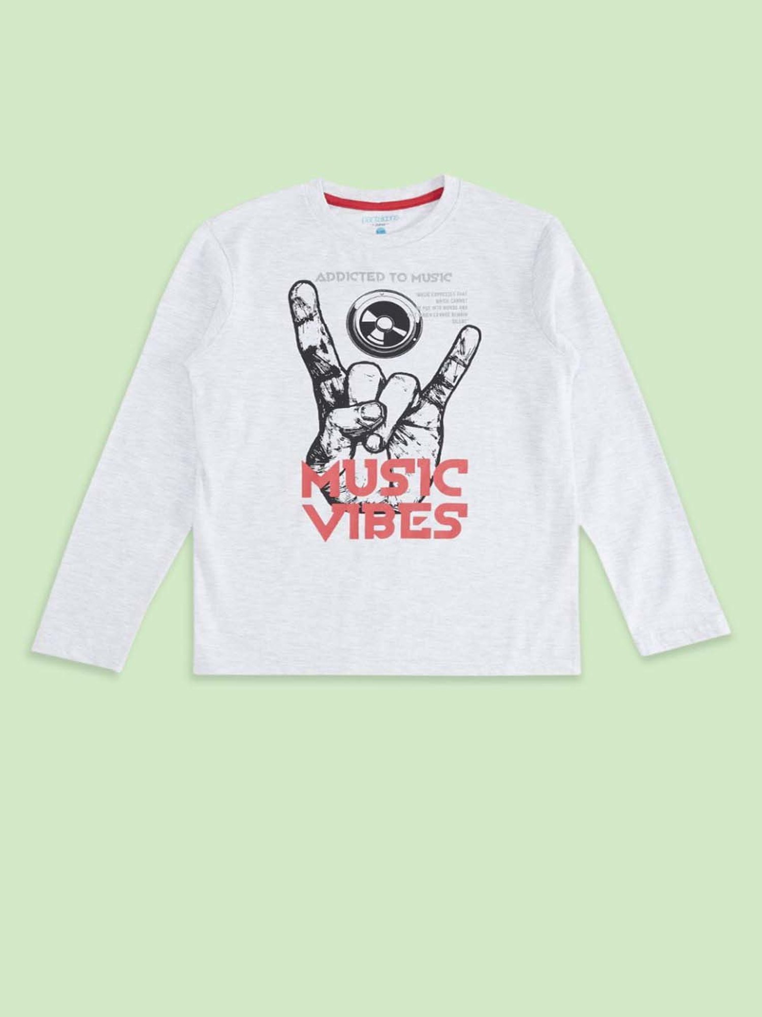 Pantaloons Baby Kids Multicolor Cotton Printed Full Sleeves T-Shirt