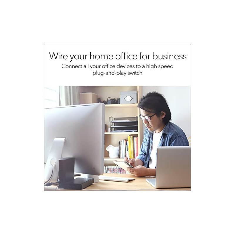 8Port Gigabit Ethernet Unmanaged Switch GS308 Home Network Hub Office Ethernet Splitter PlugandPlay Fanless Metal Housing Desktop or Wall Mount