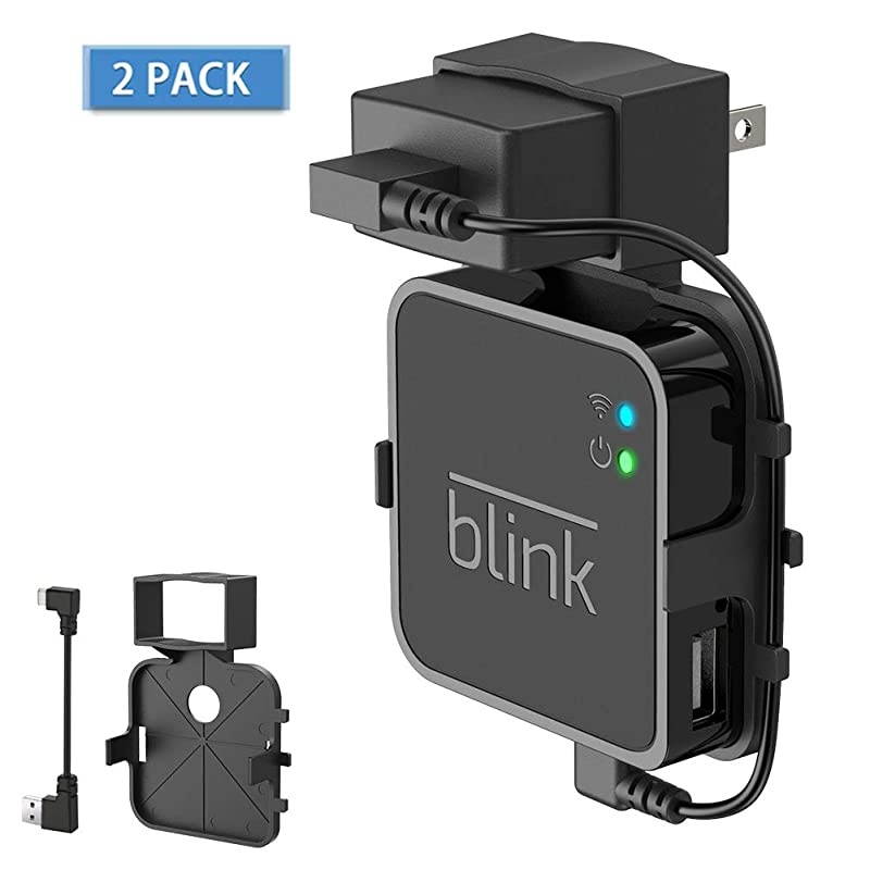 Outlet Wall Mount Hanger Holder Stand for Blink Sync Module,Bracket Holder for Blink XT Blink XT2 Outdoor and Indoor Security Camera with Easy Mount and No Messy Wires or Screws(2 Pack)