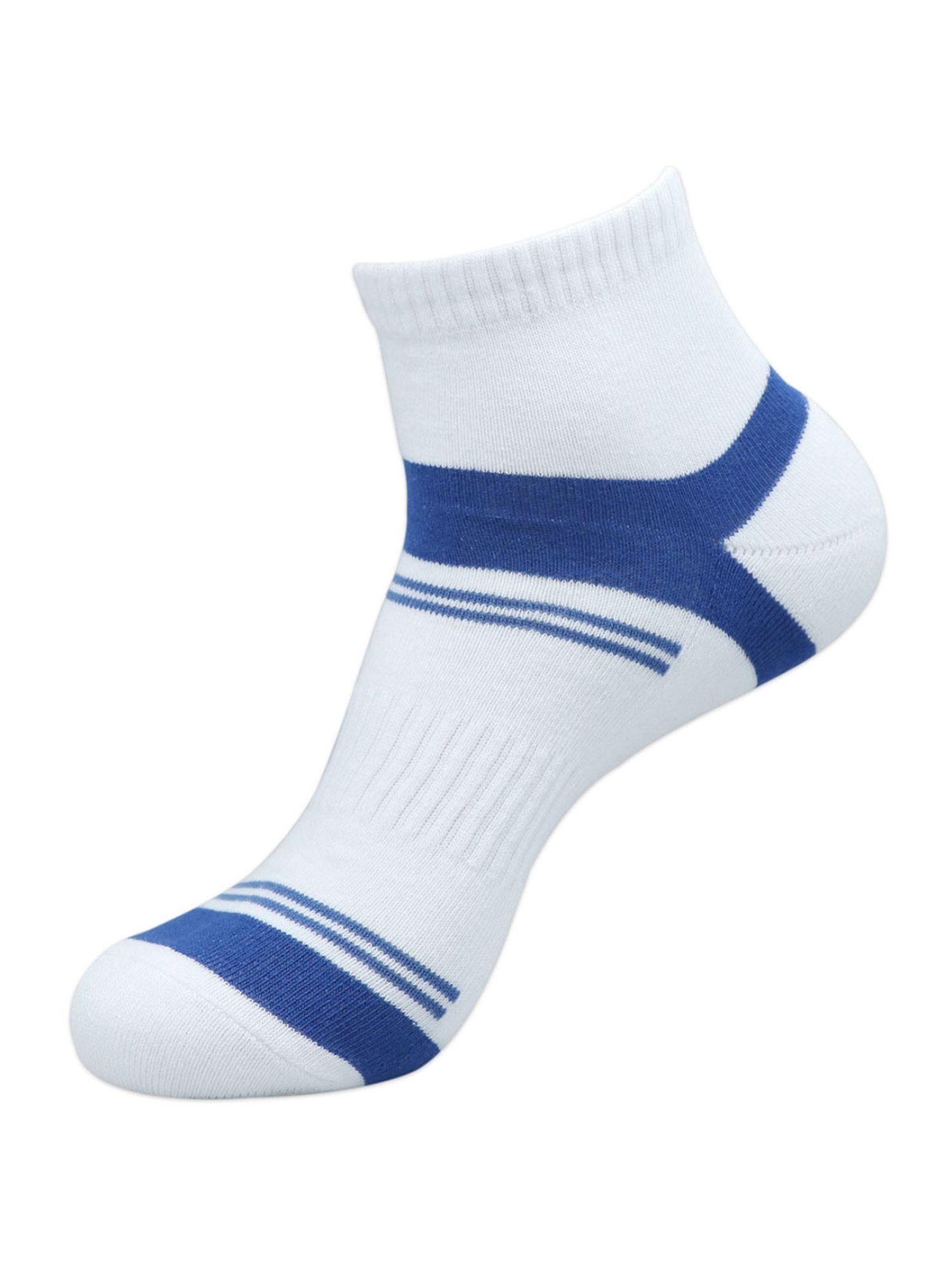 BALENZIA Cotton Striped High Ankle Sports Socks (Pack Of 3)