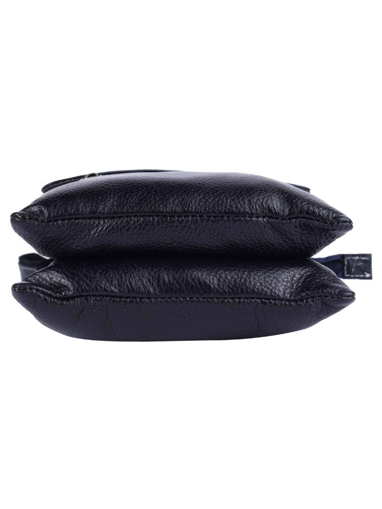 HiLEDER Blue Textured Small Leather 8 inch Cross Body Bag