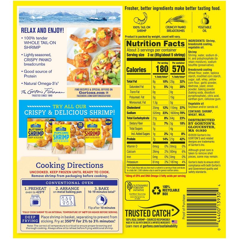 Gorton's Breaded Butterfly Shrimp - Frozen - 9.2oz