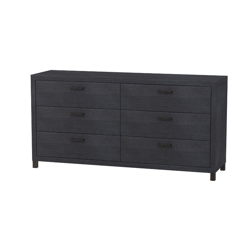 Cary 6 Drawer Chest Black/White - loft607