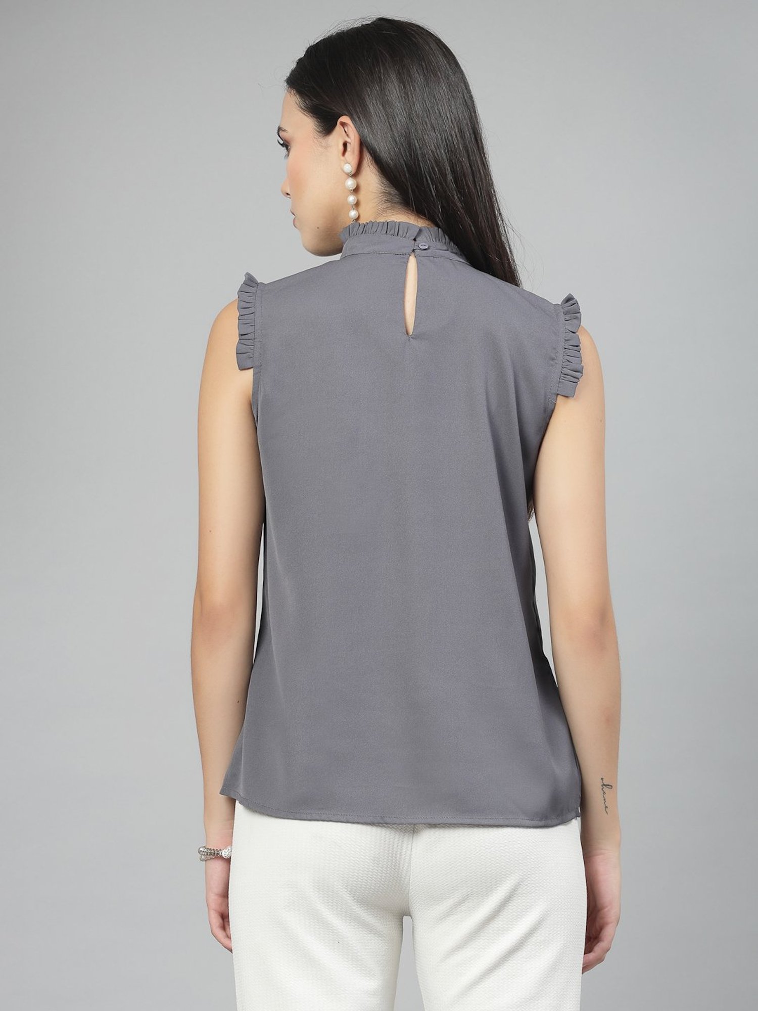 Style Quotient Grey Regular Fit Top