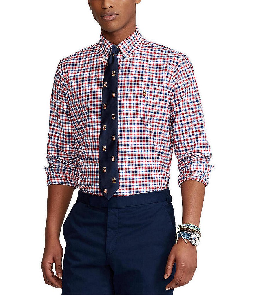 Polo Ralph Lauren Big & Tall Cotton Oxford Long-Sleeve Woven Shirt