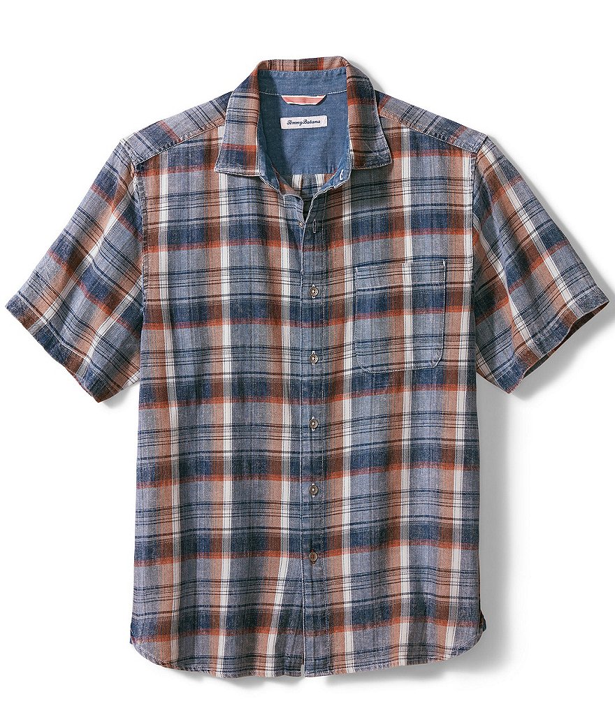 Visconti Big & Tall Check Skulls Print Long-Sleeve Woven Shirt