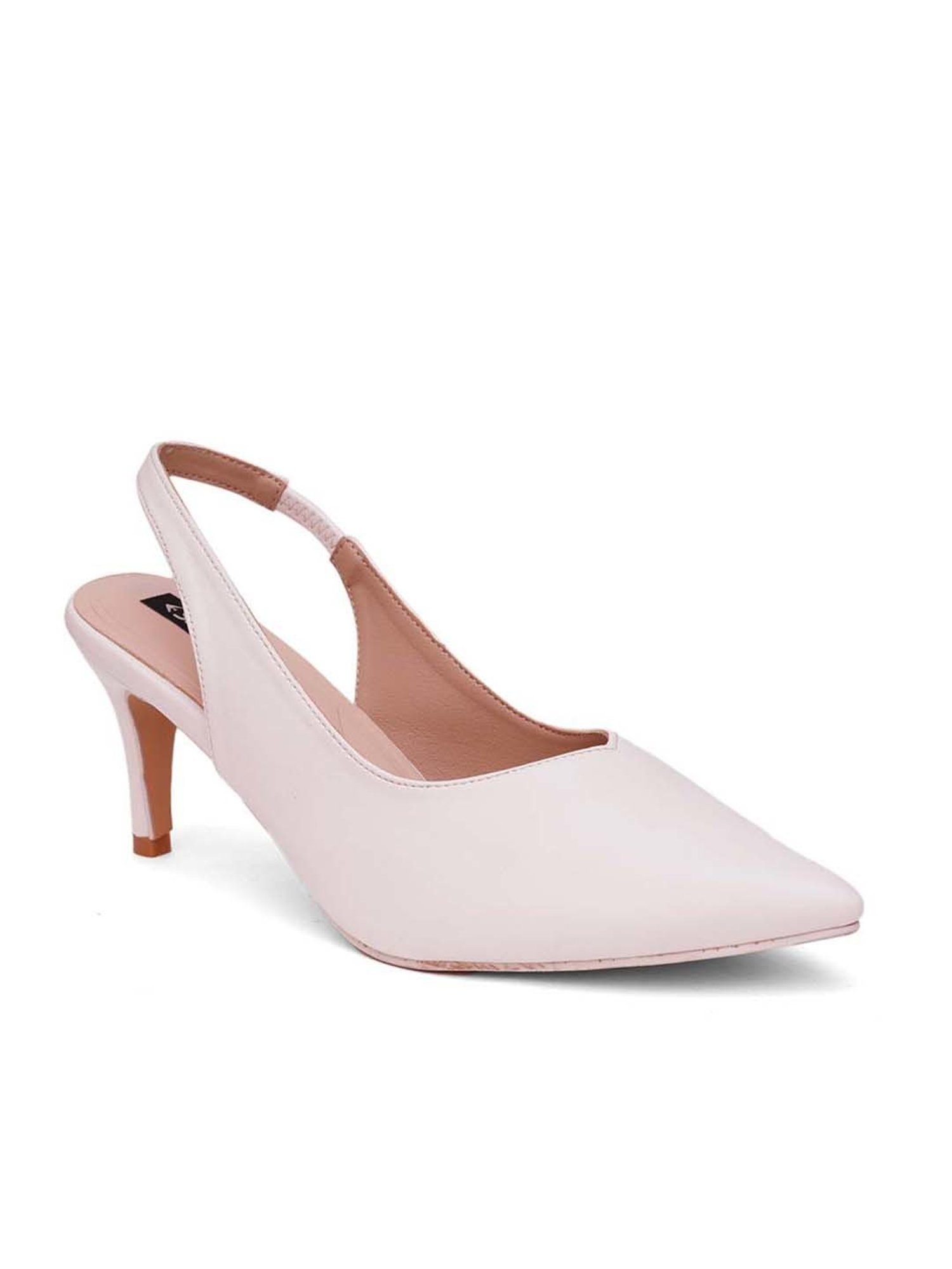 Sherrif Women's White Sling Back Stilettos