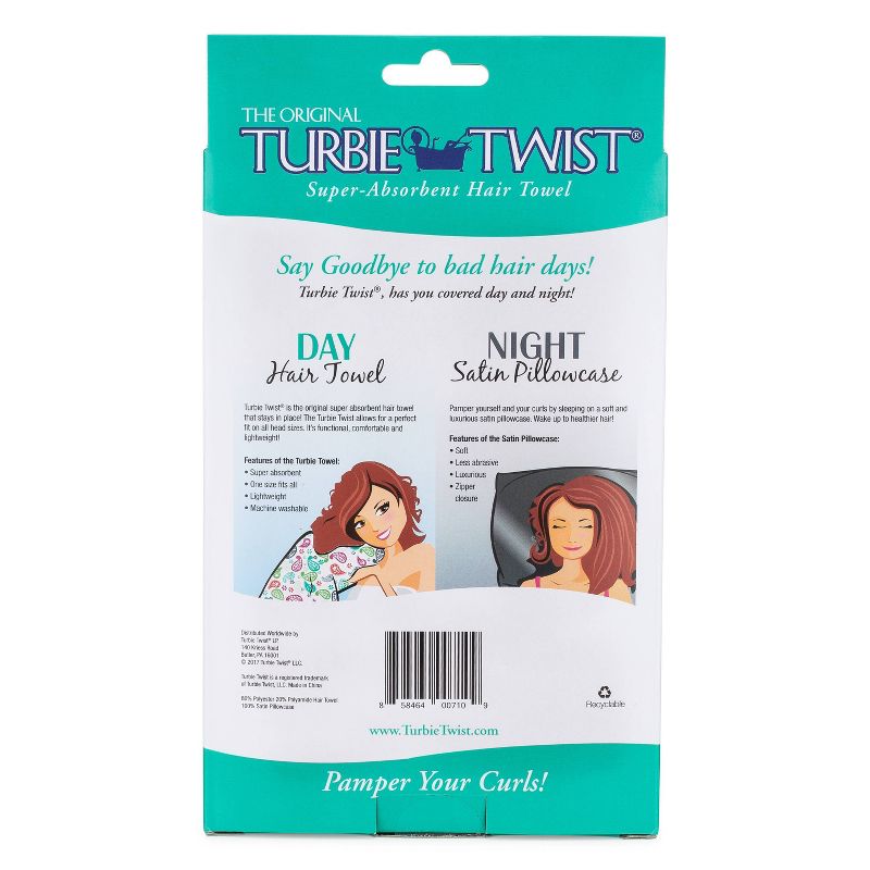 Turbie Twist Turbie Towel and Satin Pillowcase
