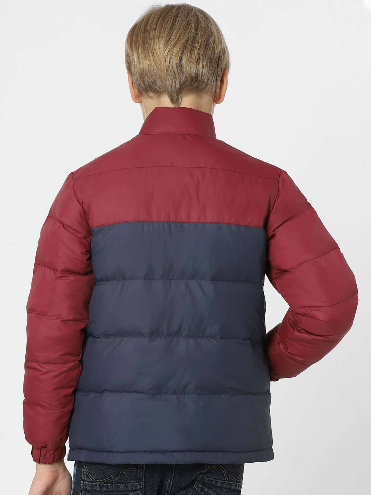 Jack & Jones Junior Multicolor Cotton Color Block Full Sleeves Jacket