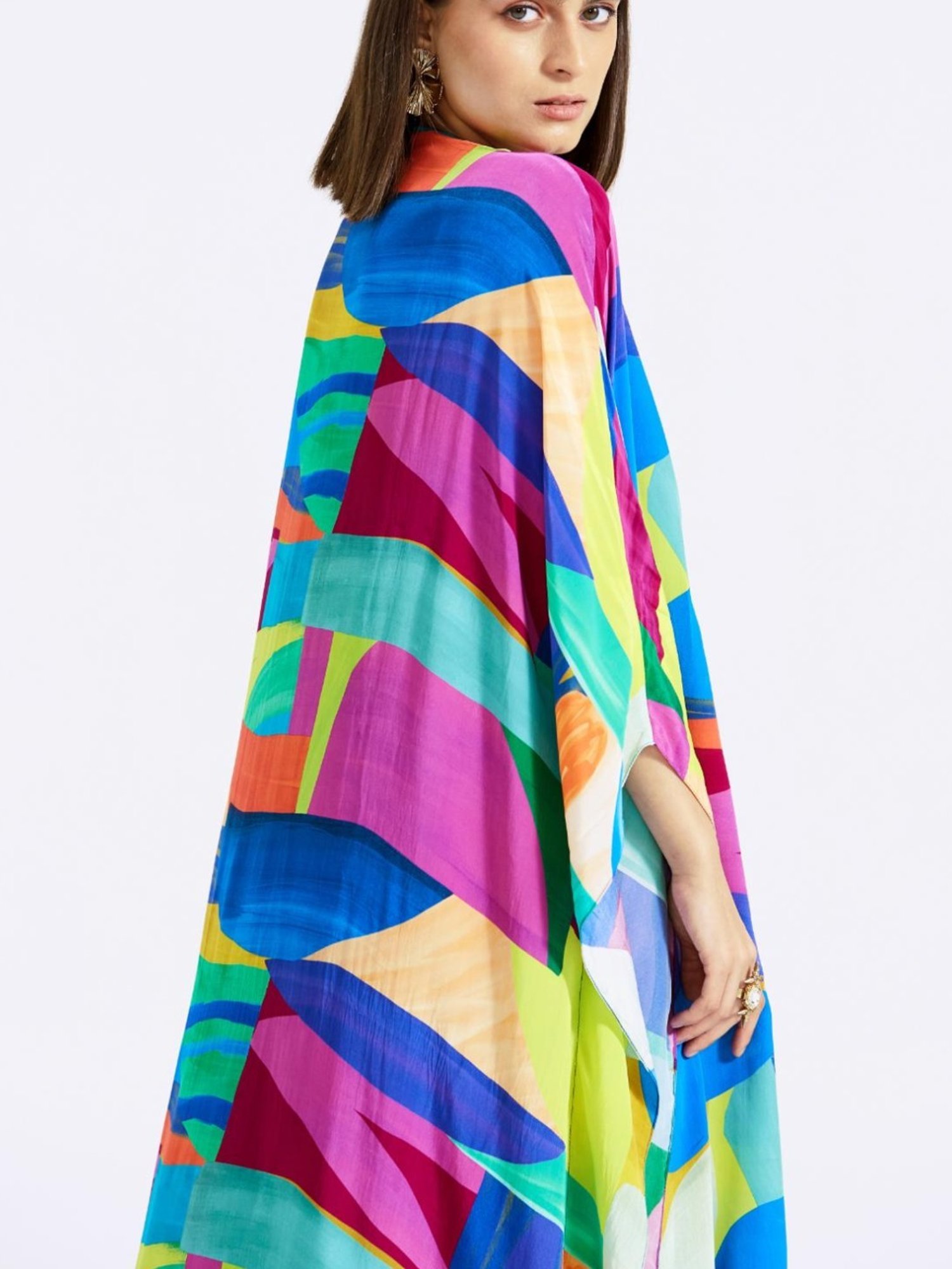 Basanti Kapde aur Koffee Multi Color Skirt with Blouse and Cape