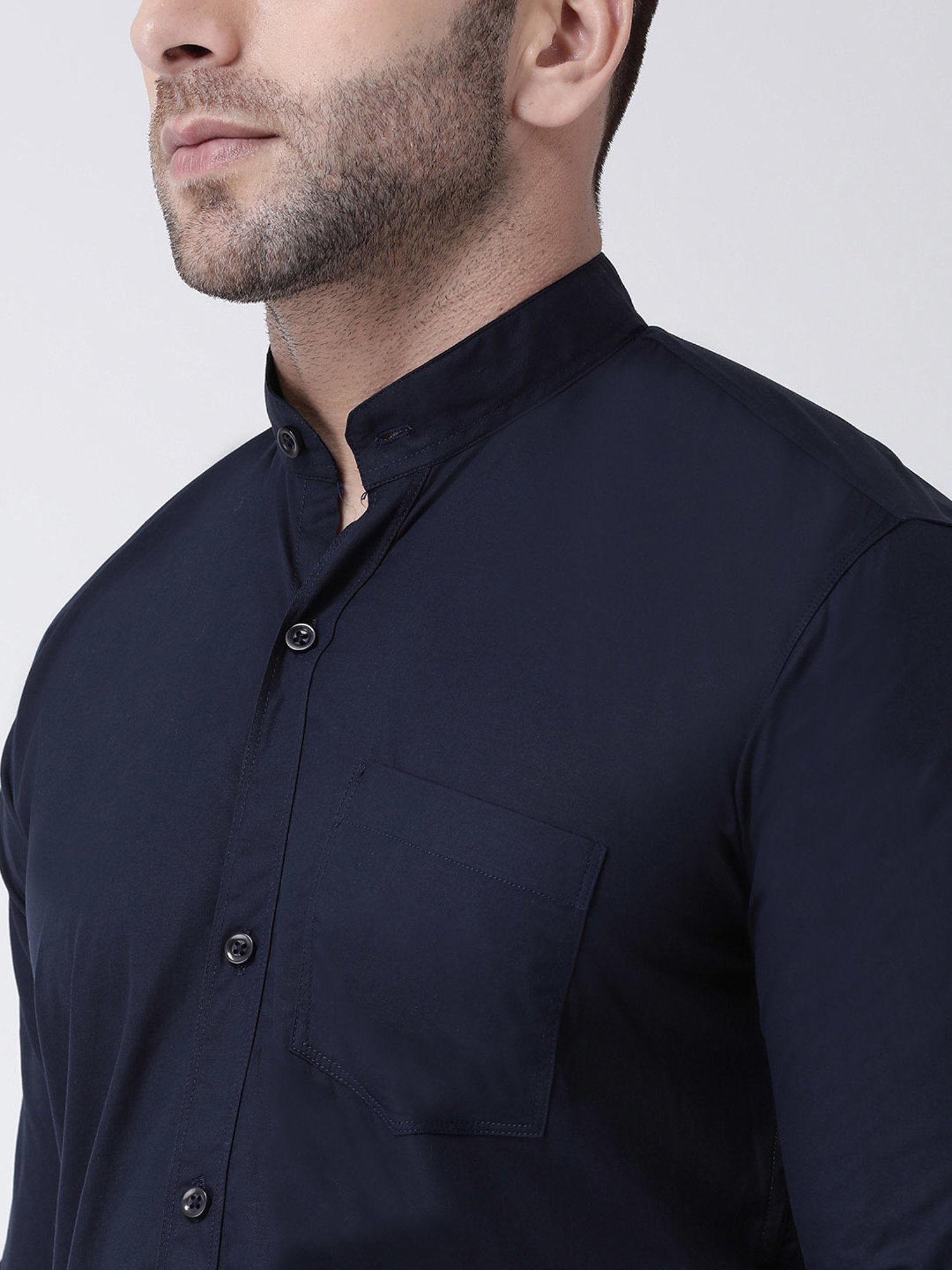 Hangup Plus Navy Slim Fit Pure Cotton Shirt