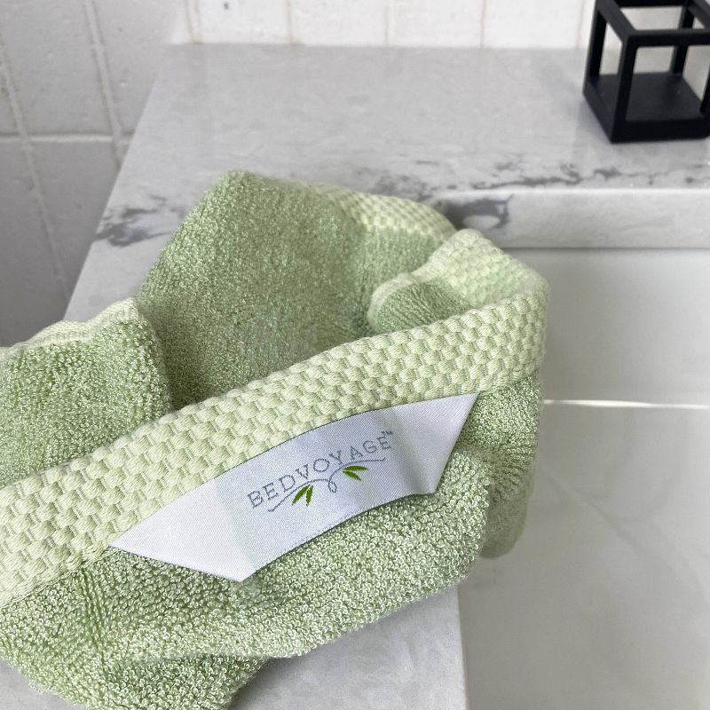 3pc Eco Melange Rayon from Bamboo Cotton Bath Towel Set Charcoal - BedVoyage