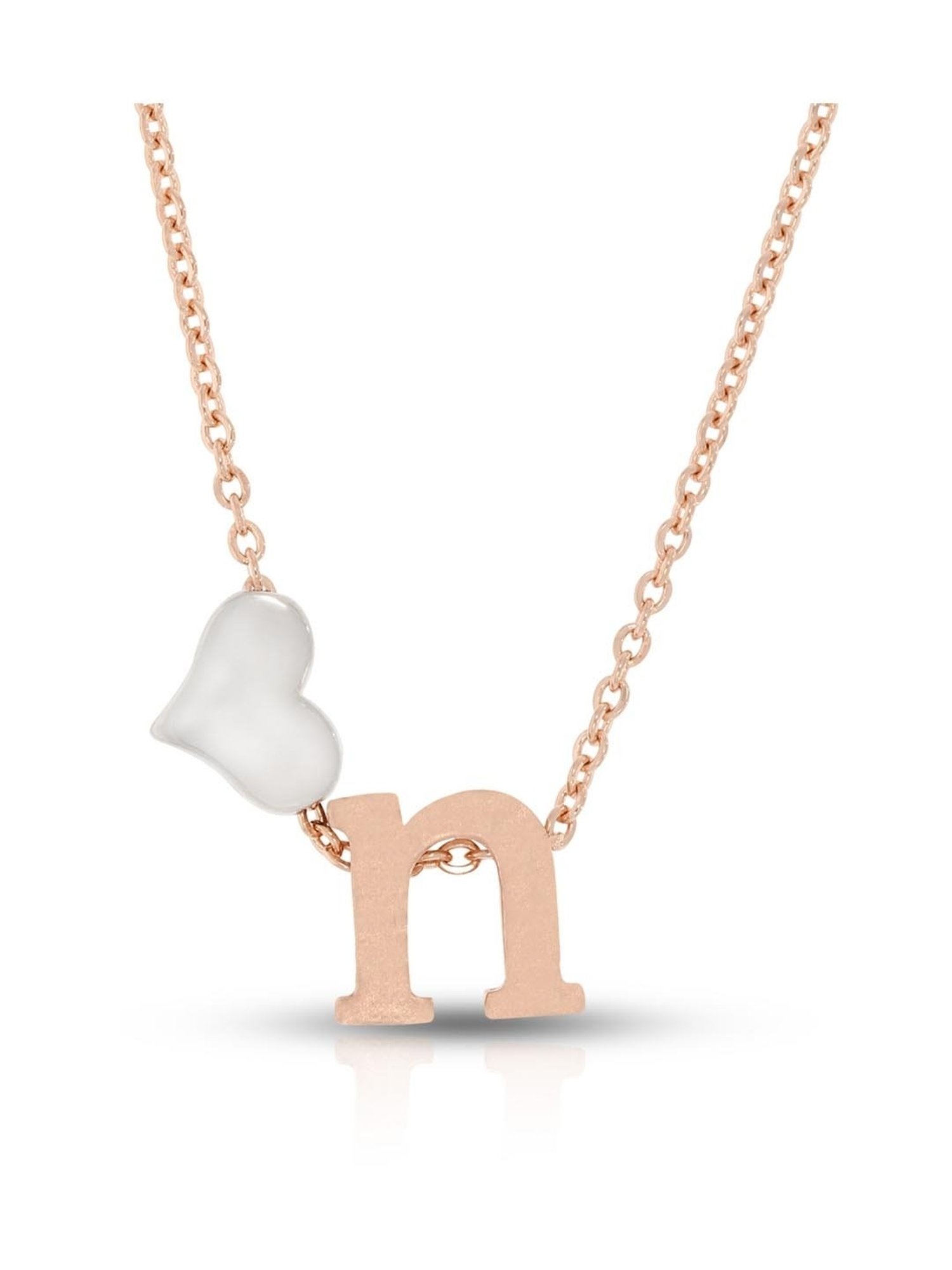 Anayra 92.5 Sterling Silver Initial Letter Charm Pendant without Chain for Women