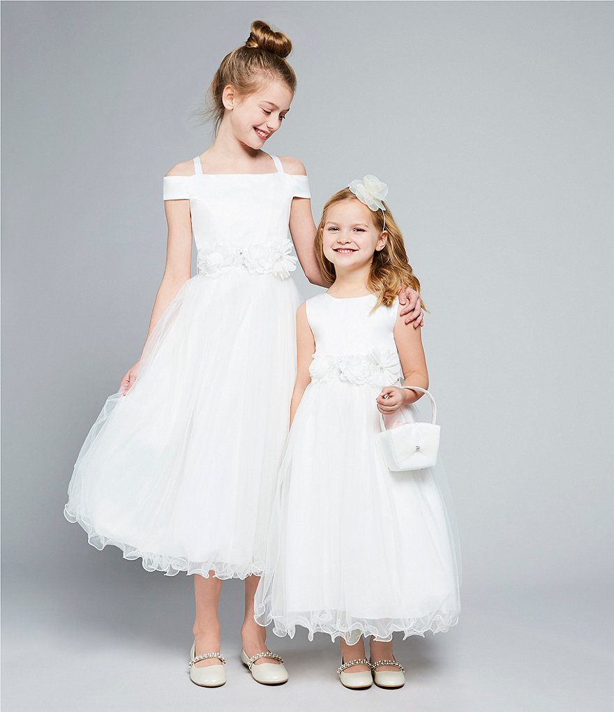 Badgley Mischka Little Girls 4-6X 3D Floral Hi-Low Dress