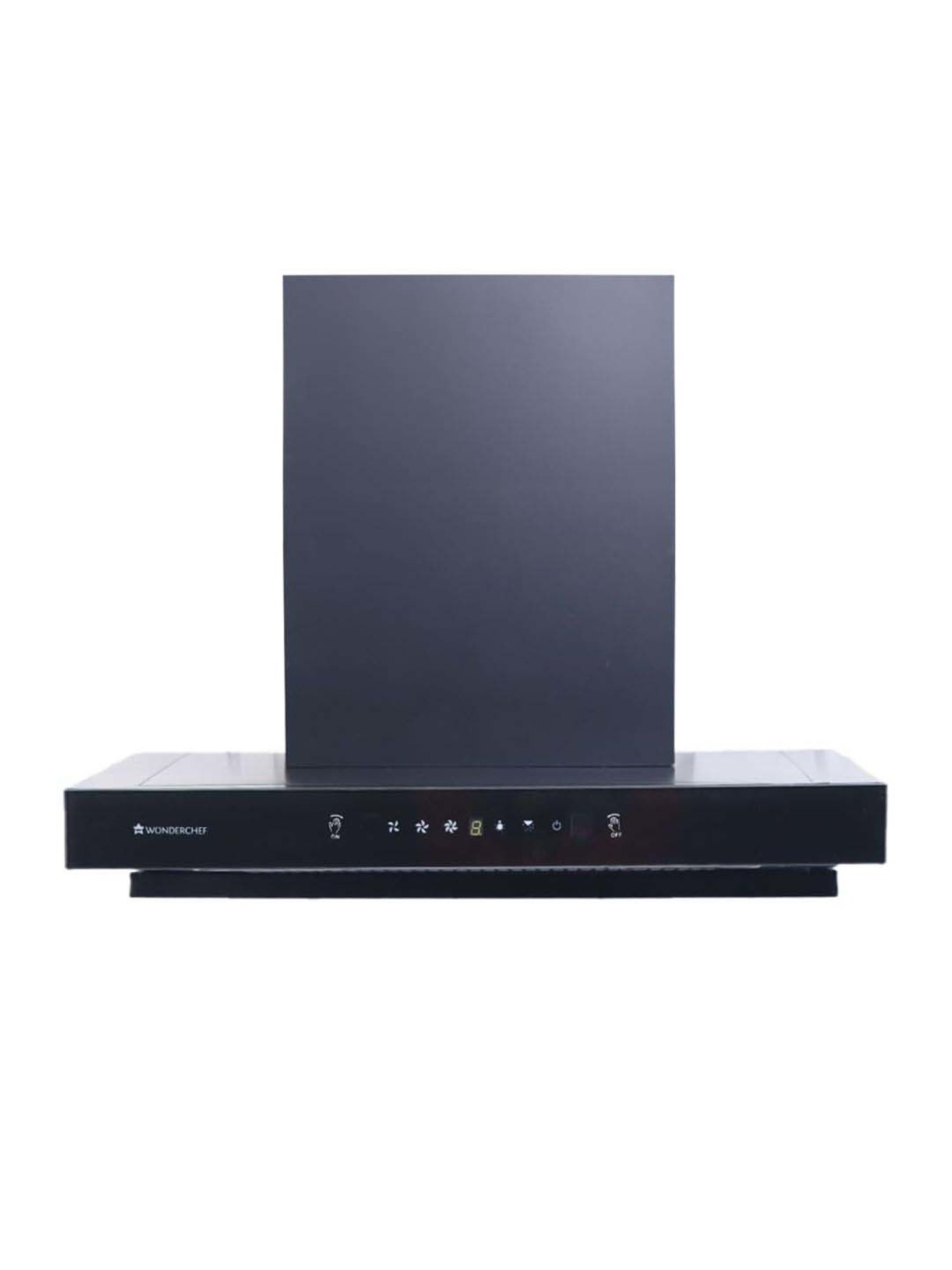 Glen CH6076AC75 1400CMH 75cm Wall Mounted Chimney (Black)