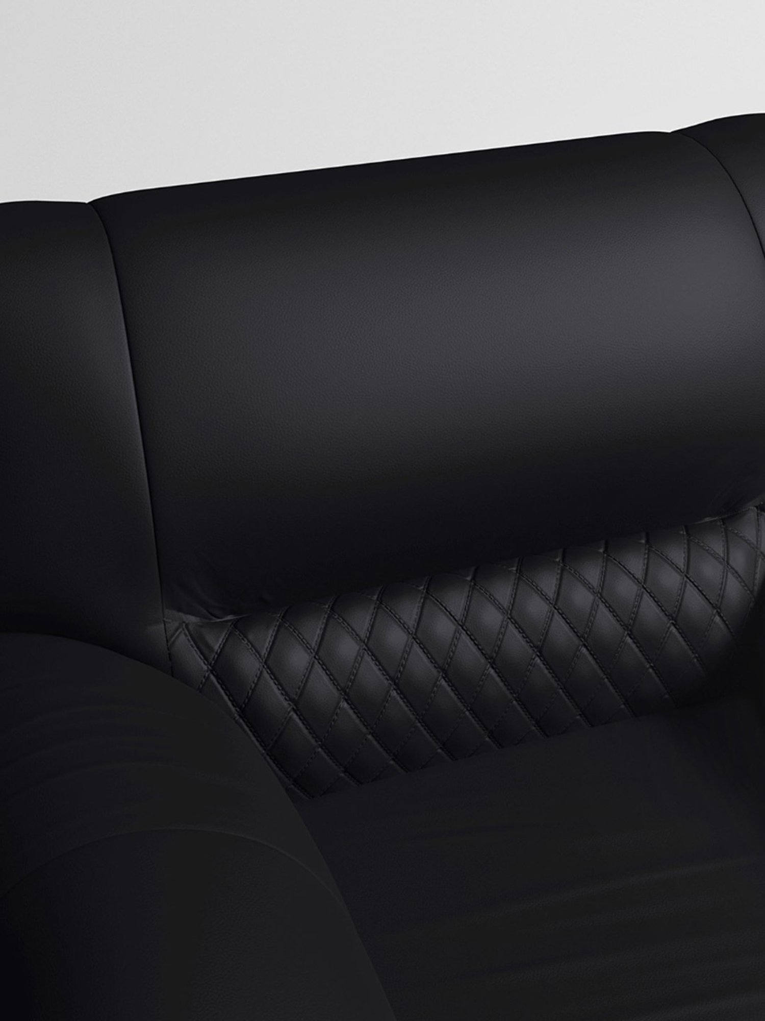 Godrej Interio Orleans Plus Black Wood 1 Seater Sofa