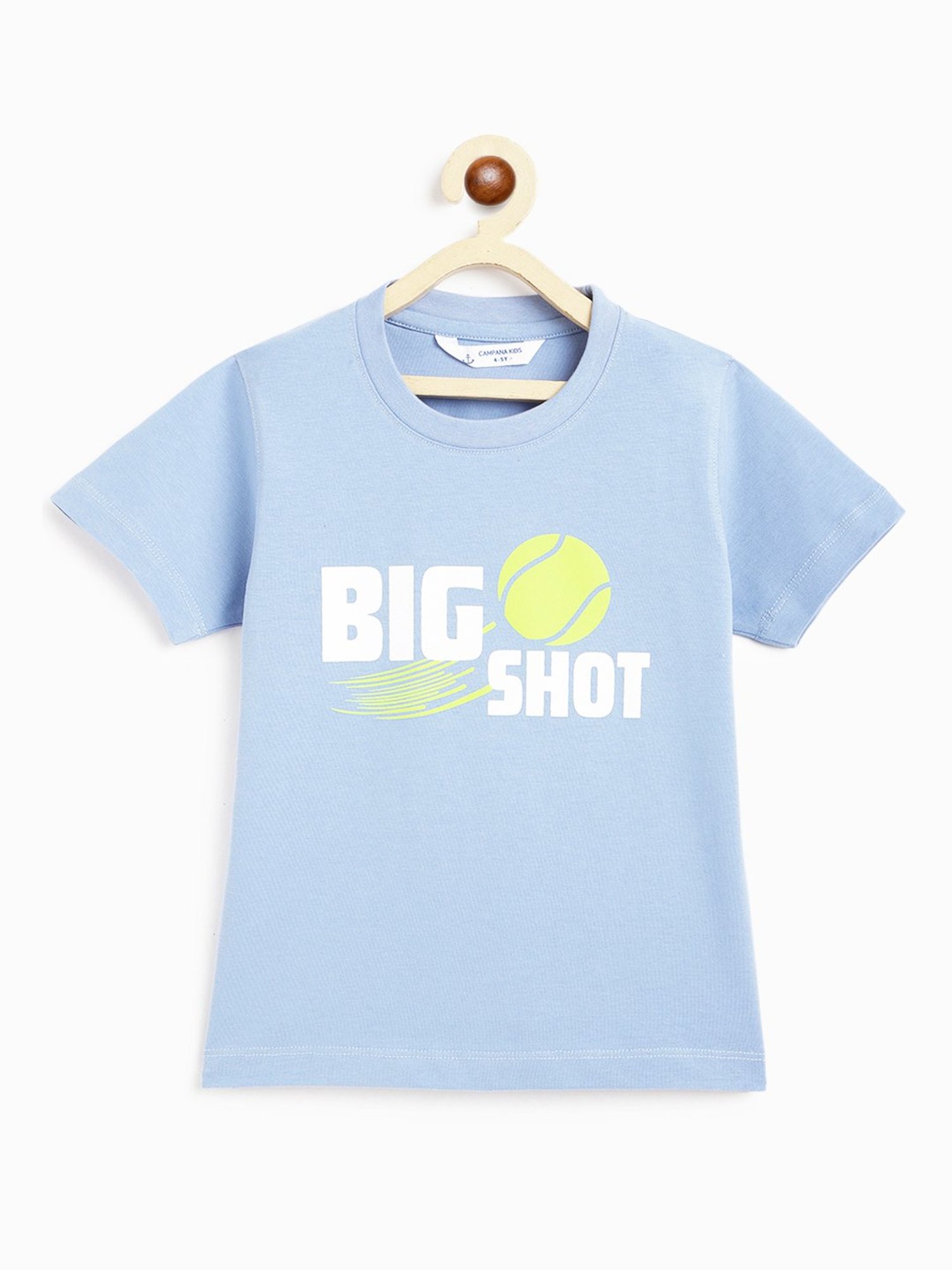 Campana Kids Blue Printed T-Shirt