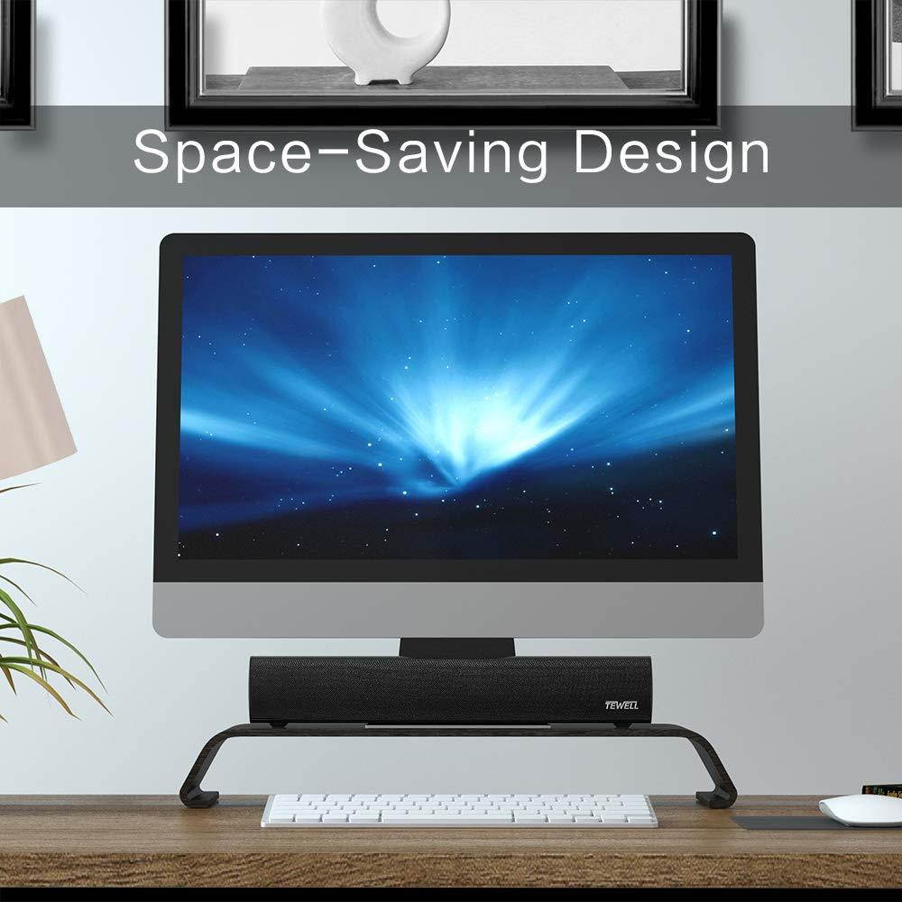 TEWELL Bluetooth Soundbar Speaker, Portable Mini Sound Bar with 2.0 Channel, 3.5mm Aux Input for PC, Cellphone, TV, Tablet and Projector, No Remote (14.5-Inch, T-2610)