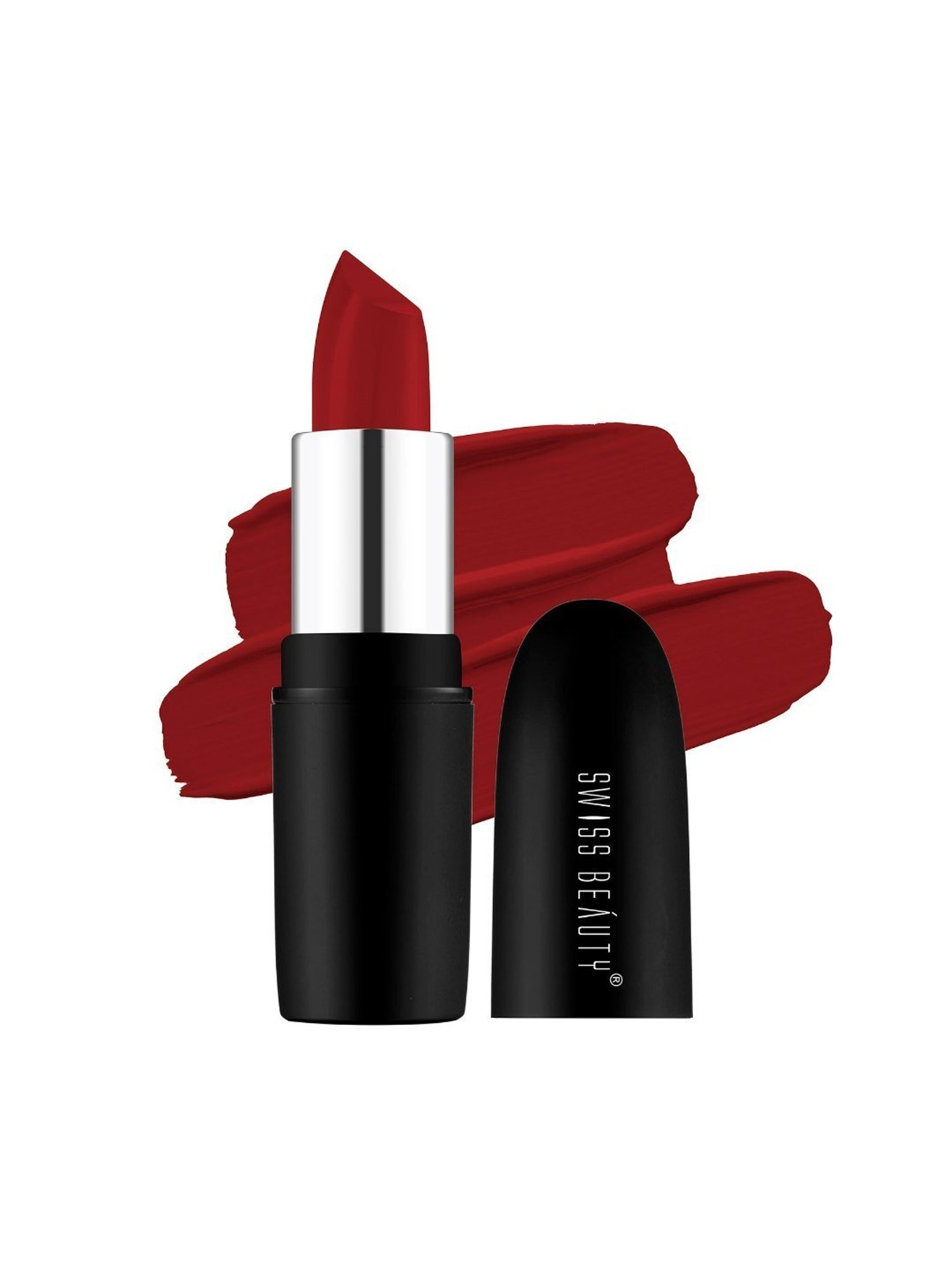 SWISS BEAUTY Pure Matte Lipstick Hot Red - 3.8 gm