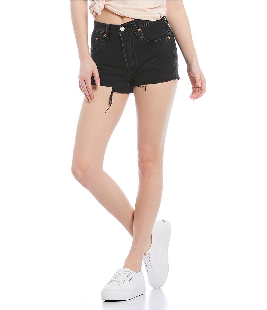 Celebrity Pink High Rise Destructed Frayed Hem Denim Shorts
