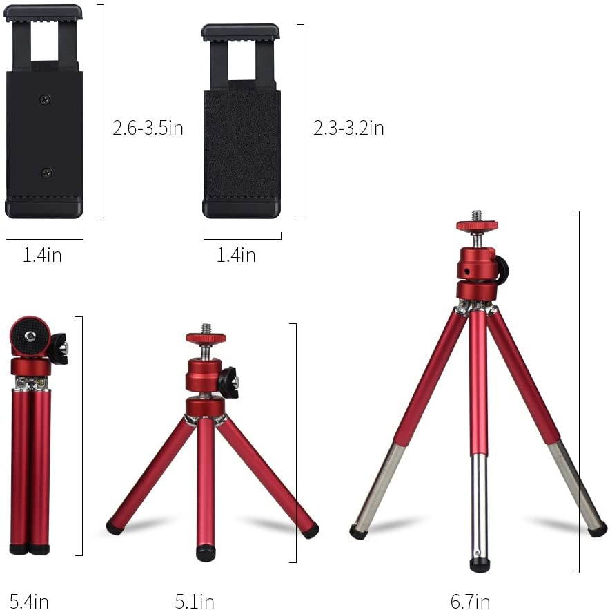 High Performance Webcam Tripod, Lightweight Mini Webcam Tripod for Logitech Webcam C920 C920S C922 C270 C615 Small Camera Tripod Mount Cell Phone Holder Stand