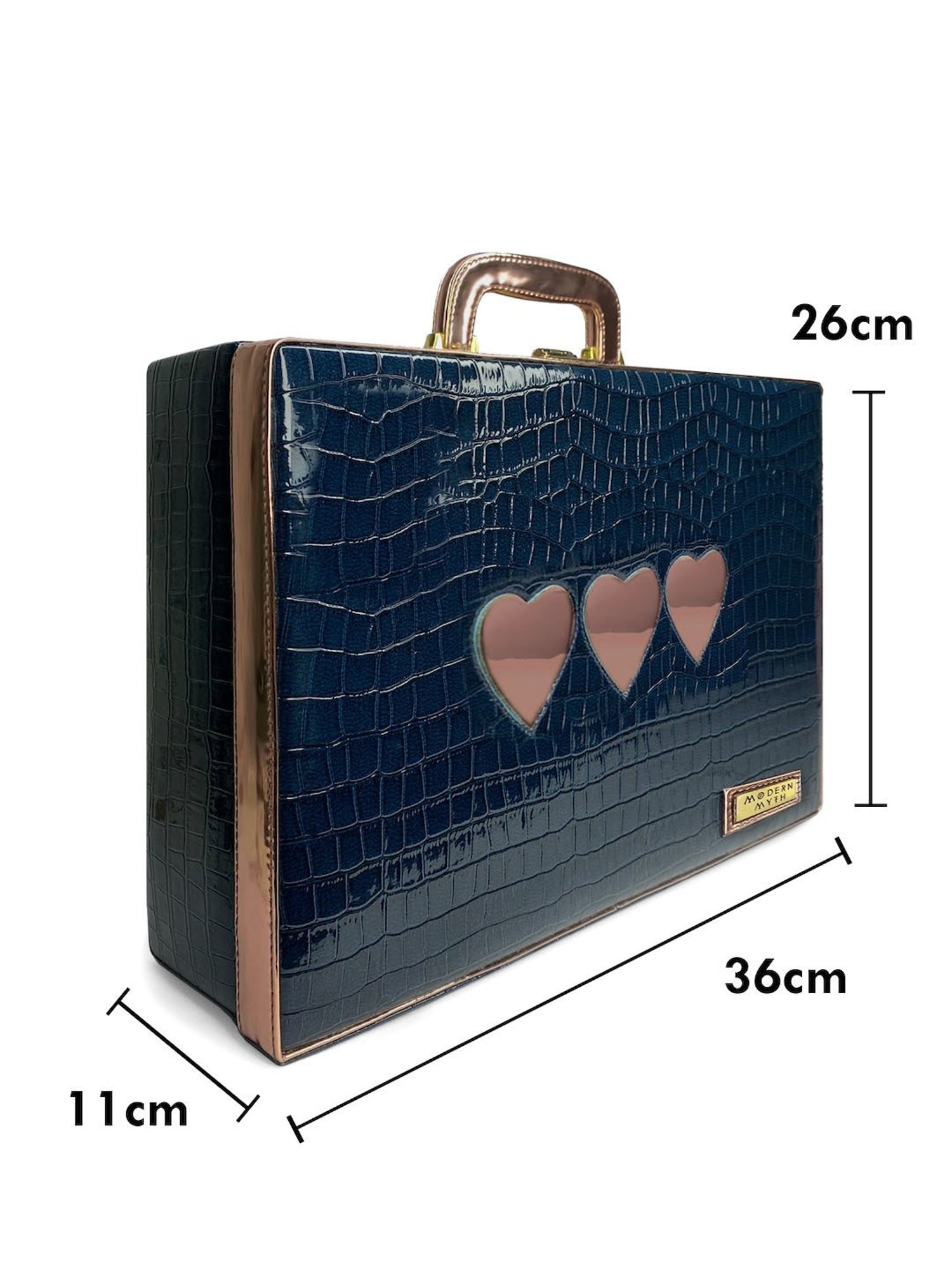 Modern Myth Blue Textured Medium Briefcase