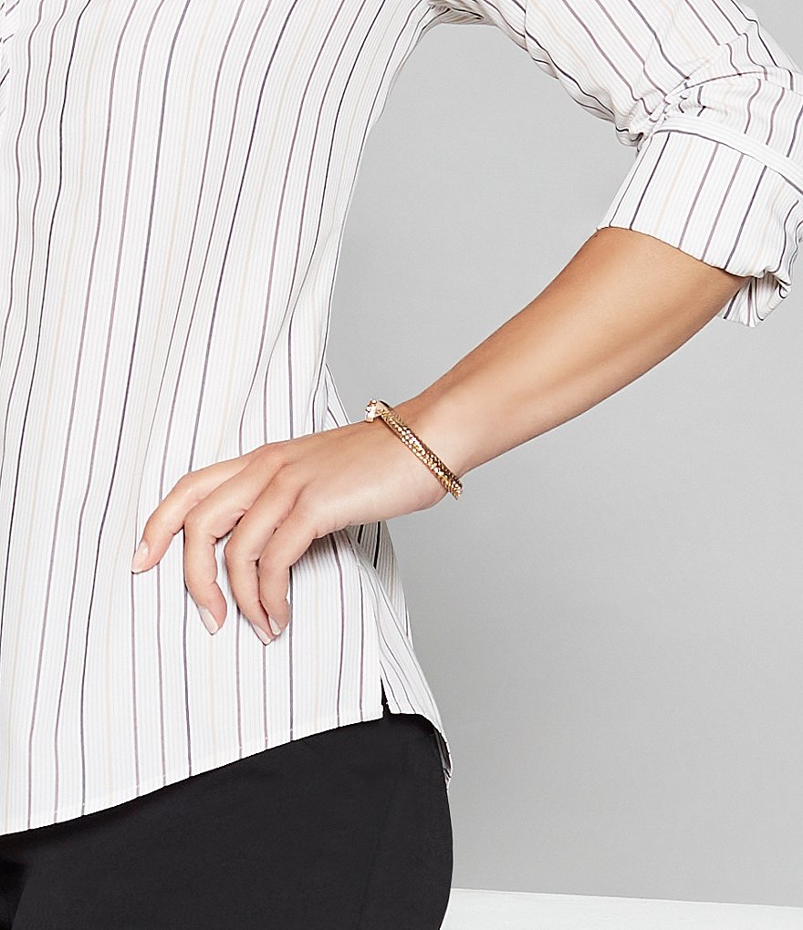 Anne Klein Gold Flex Chain Bracelet