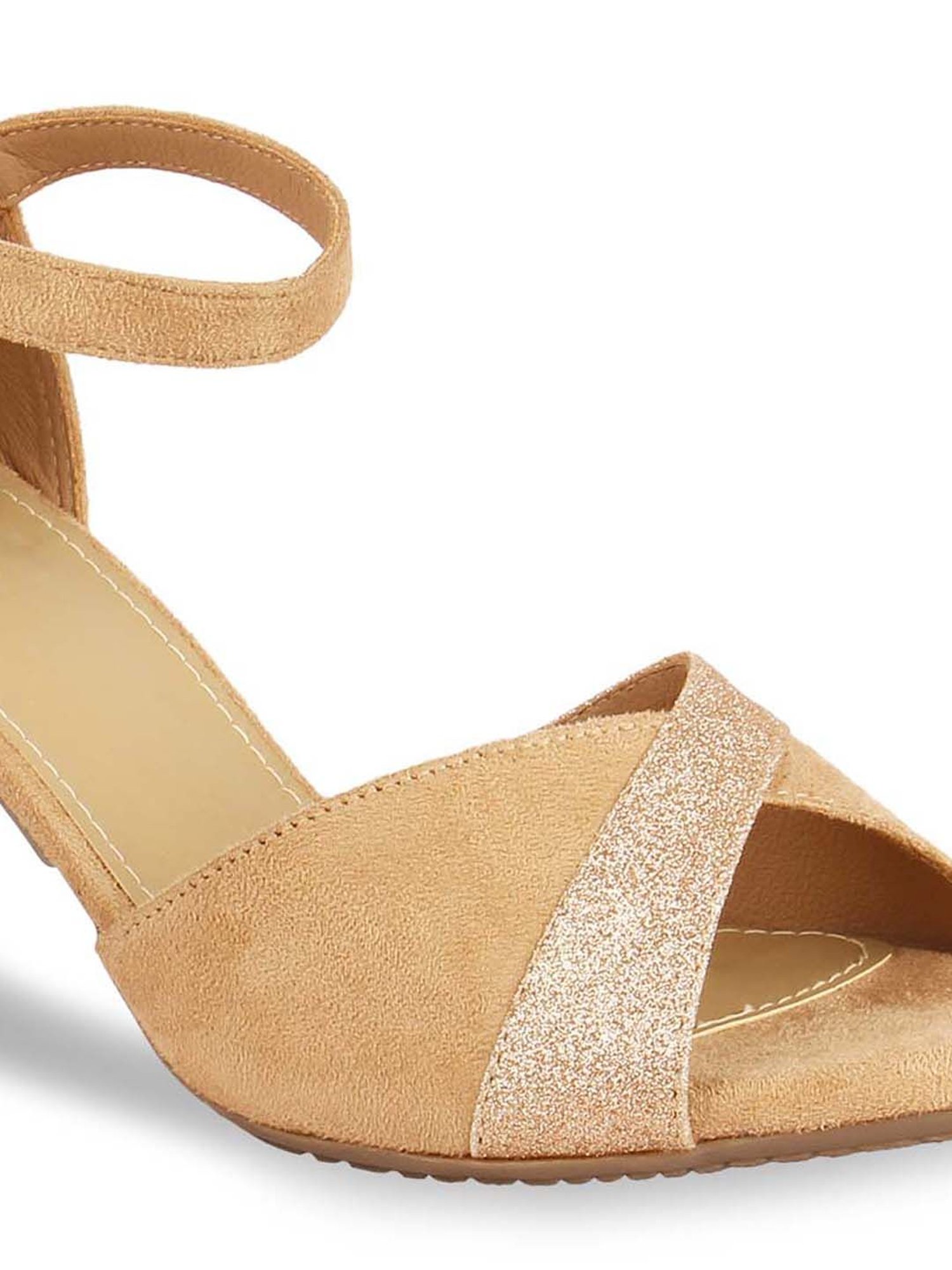 Rocia by Regal Women's Beige Ankle Strap Sandals