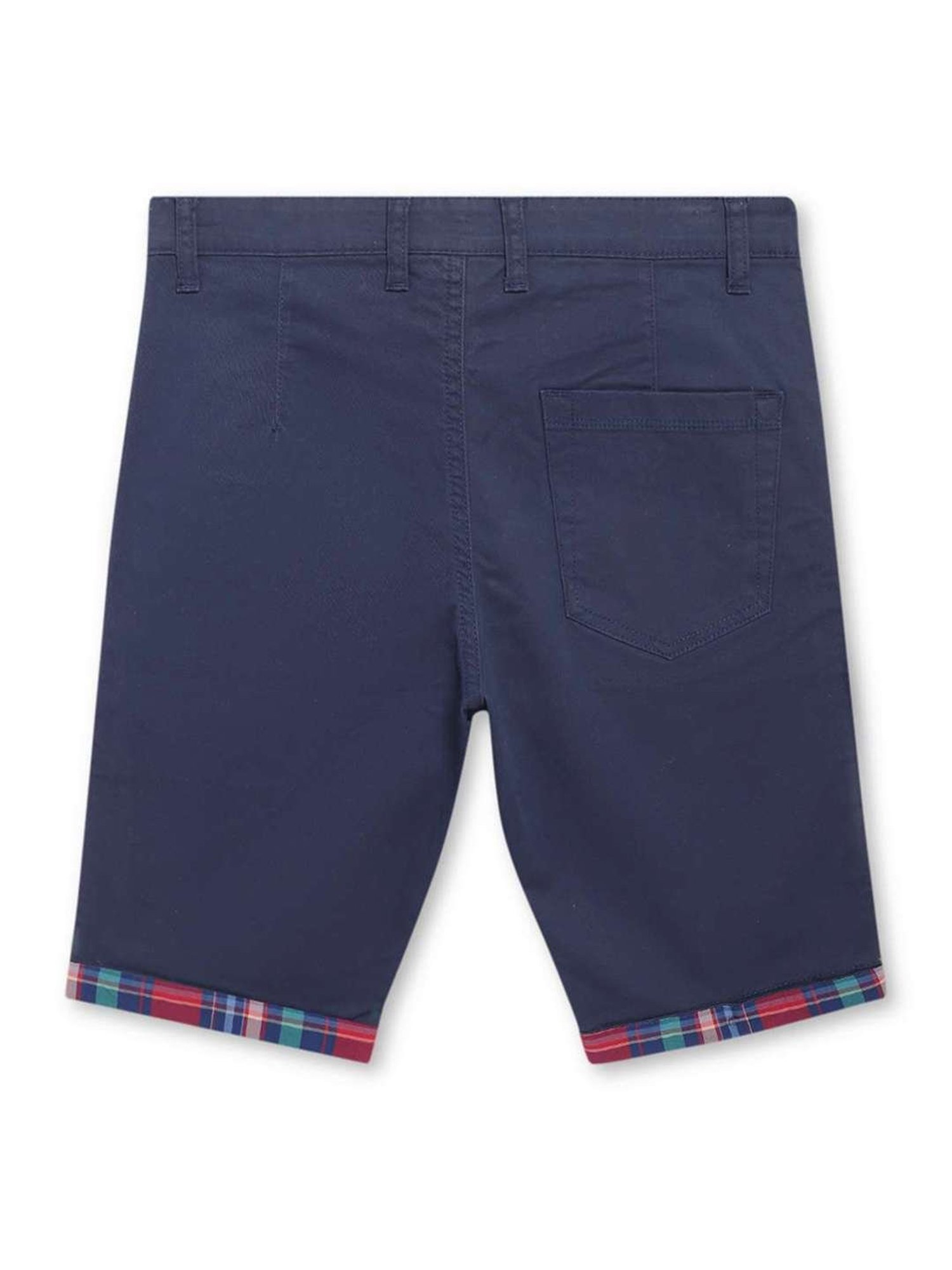 Cantabil Kids Navy Cotton Regular Fit Shorts
