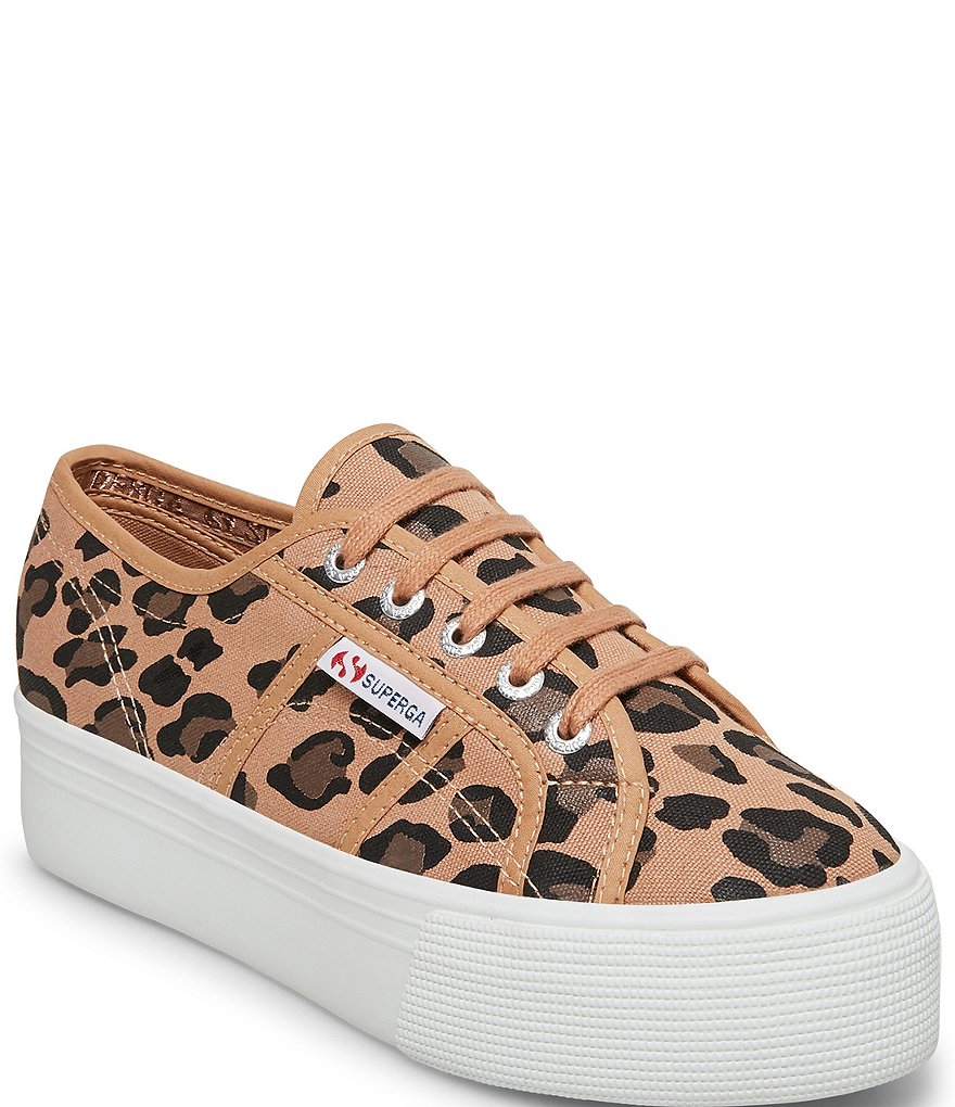 Superga Women's 2790 COTW Leopard Print Platform Sneakers