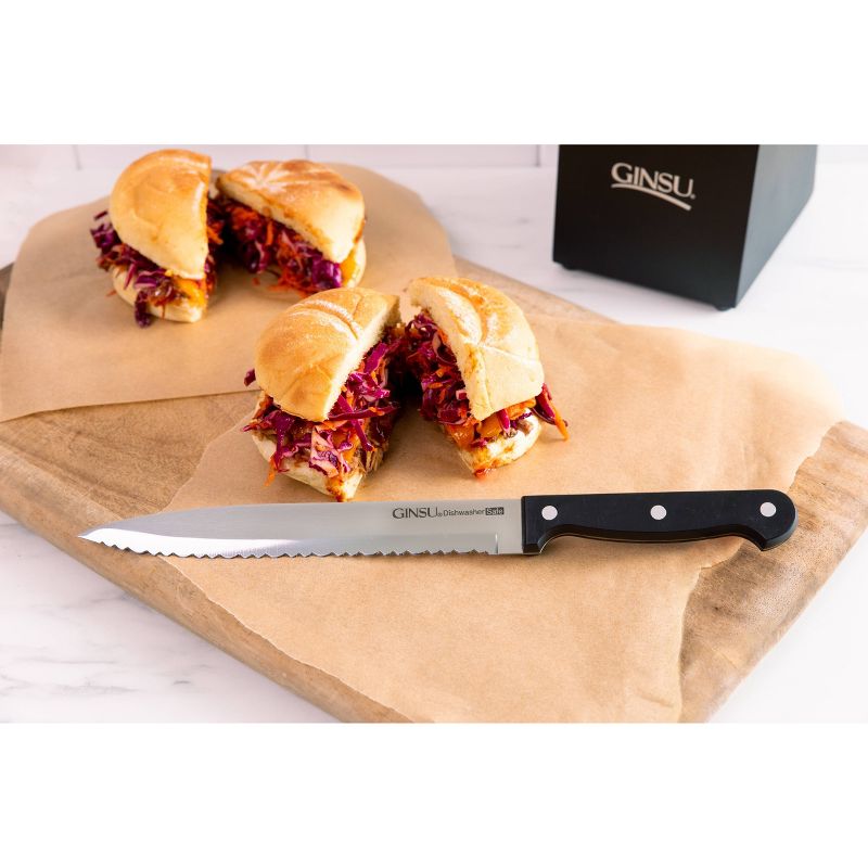 Ginsu Kiso Dishwasher Safe 14pc Knife Block Set Black