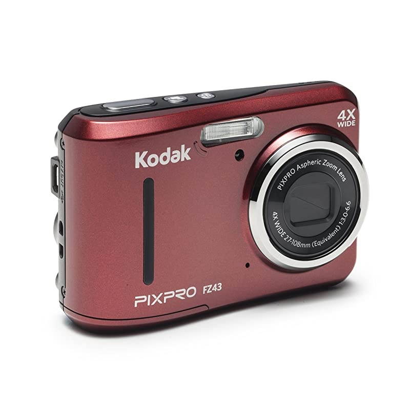 PIXPRO Friendly Zoom FZ43RD 16MP Digital Camera with 4X Optical Zoom and 27 LCD Screen Red