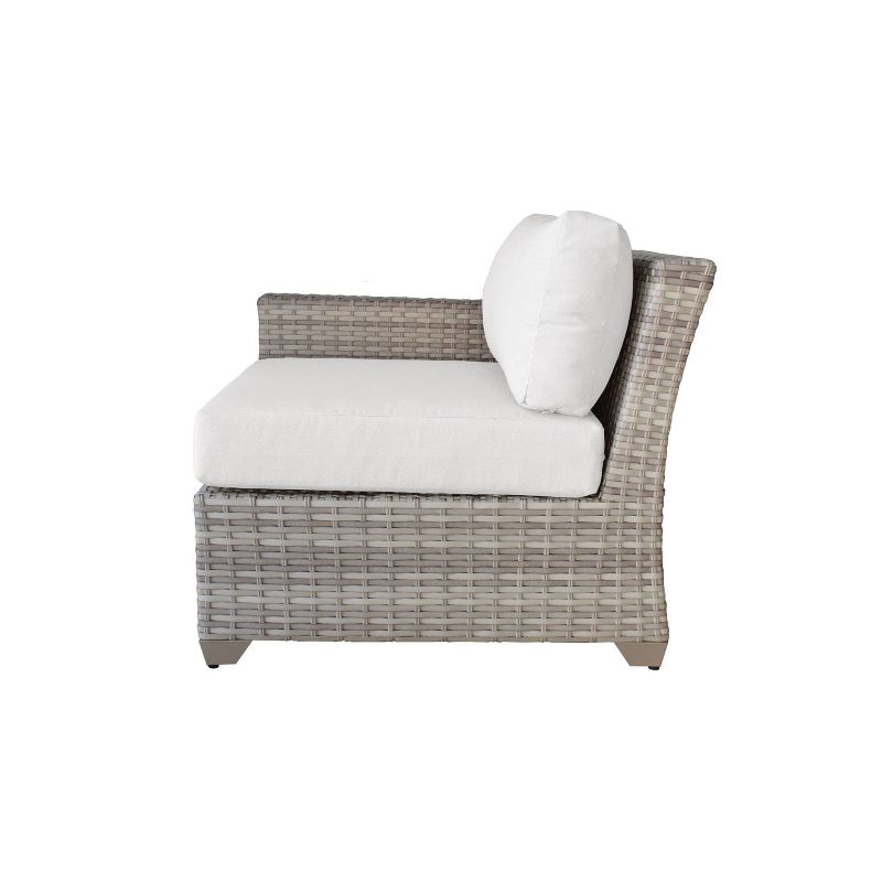 Nolin 7pc Sectional Weathered Brown Frame Sunbrella Spectrum Denim Fabric - La-Z-Boy