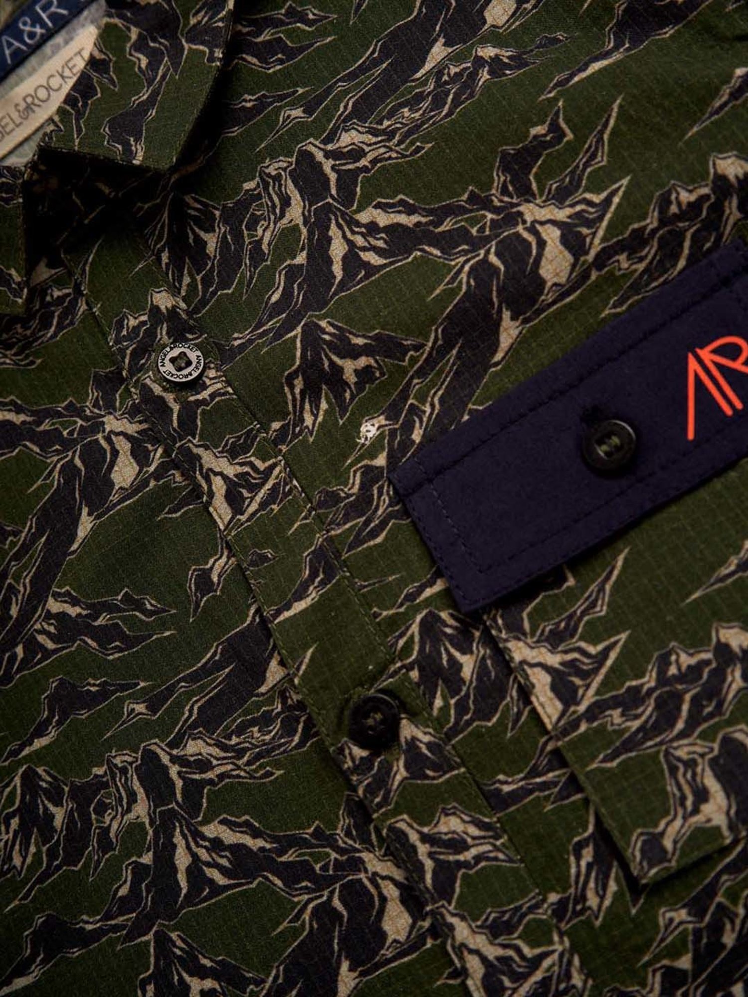 Angel & Rocket Kids Green Cotton Printed Shirt