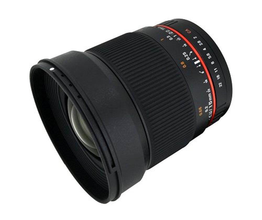 Rokinon 16mm F/2.0 ED AS UMC CS Lens for Sony E (NEX) Mount Cameras #16M-E
