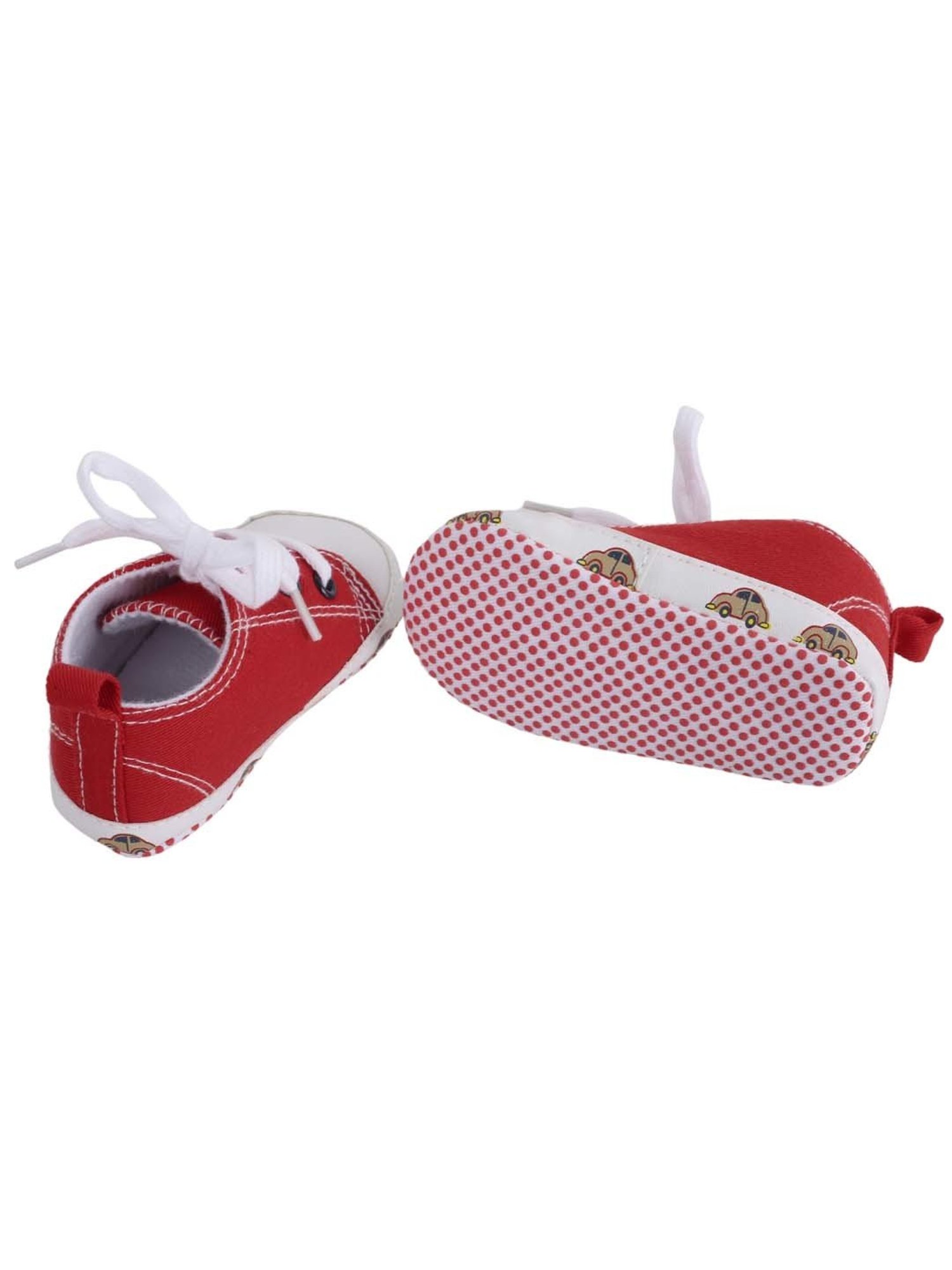 Baby Moo Kids Red & White Lace Up Shoes