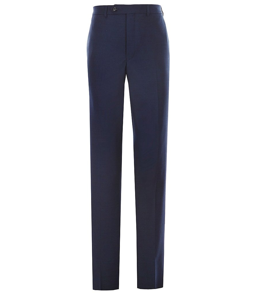 Cremieux Tailored Modern Fit Flat Front Sharkskin Dress Pants